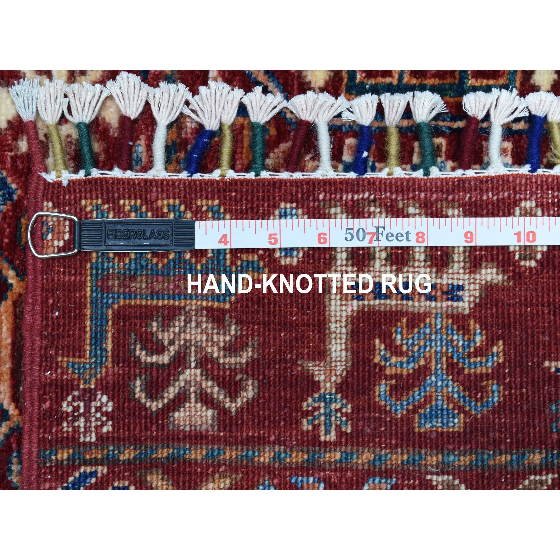 2-5 x6-4  Khorjin Design Runner Red Super Kazak Pictorial Hand Knotted 100% Wool Oriental Rug 