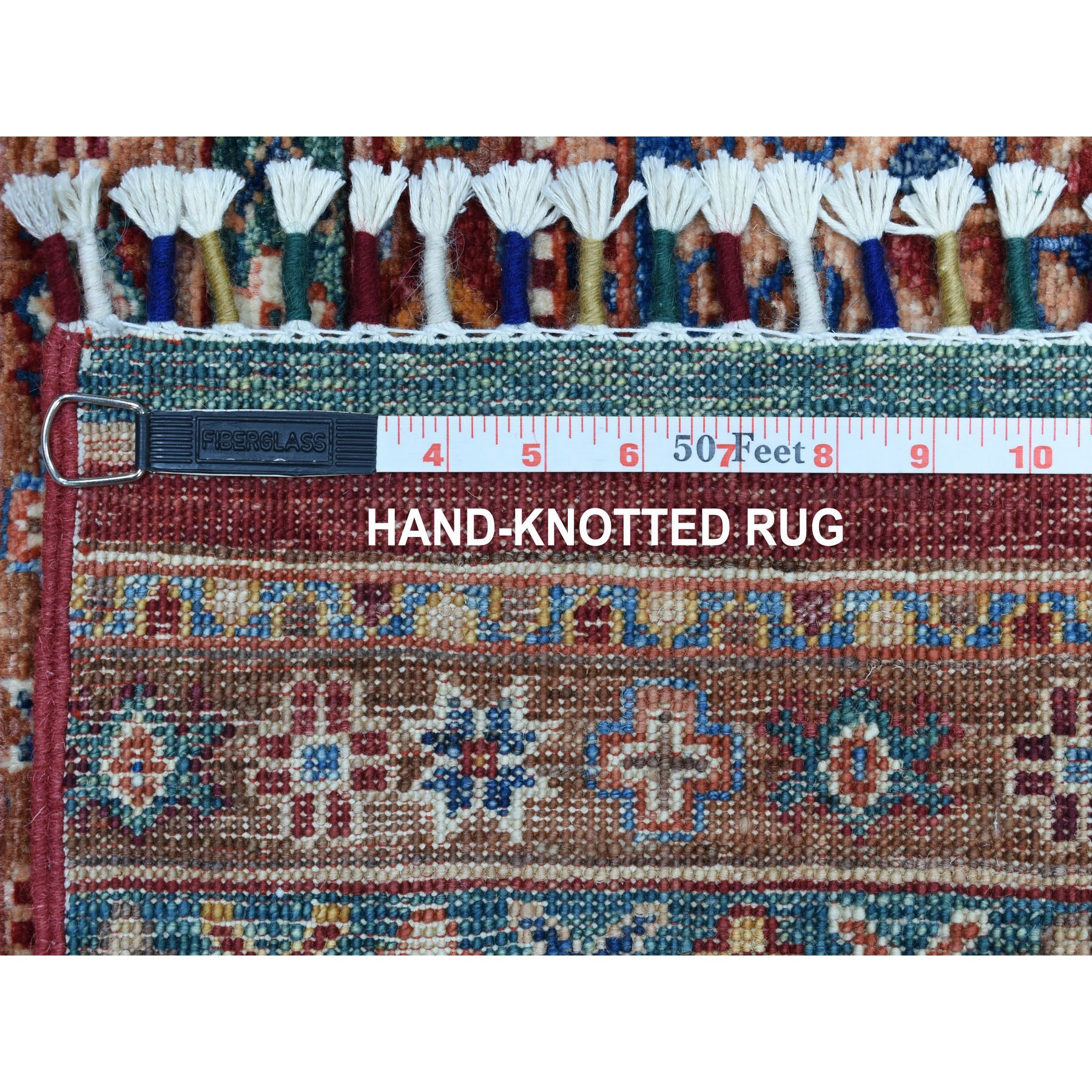 2-9 x7-7  Khorjin Design Runner Red Super Kazak Tribal Hand Knotted Pure Wool Oriental Rug 