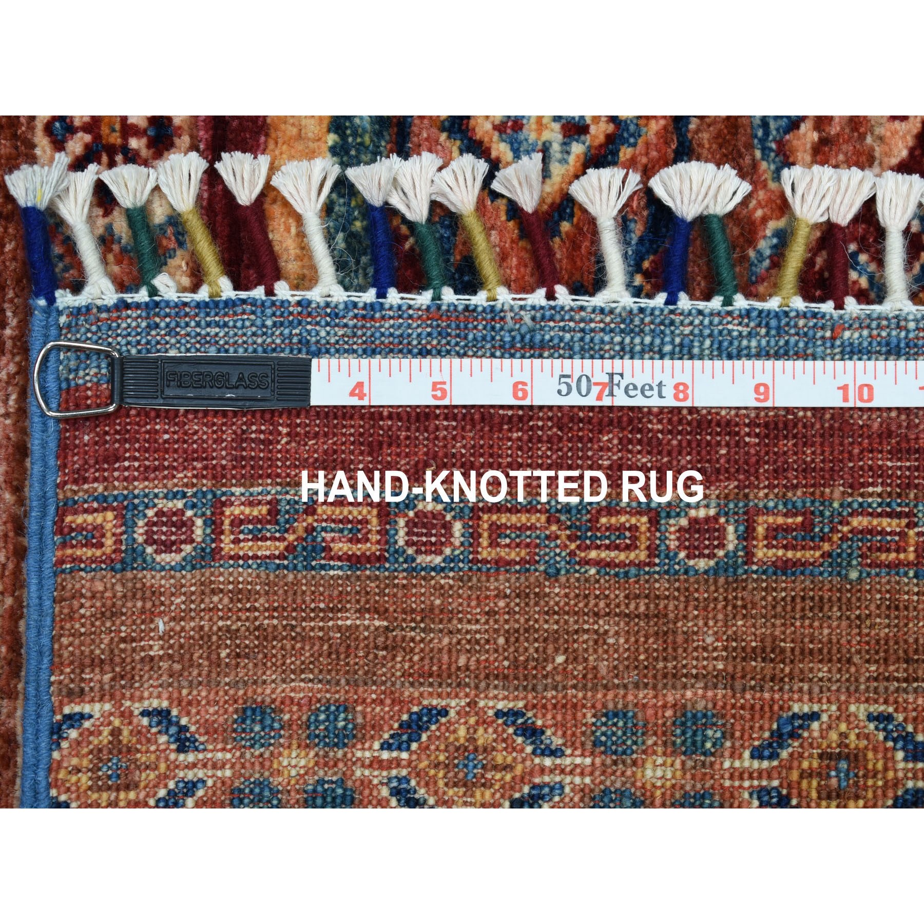 2-8 x8-3  Khorjin Design Runner Red Super Kazak Tribal Hand Knotted Pure Wool Oriental Rug 