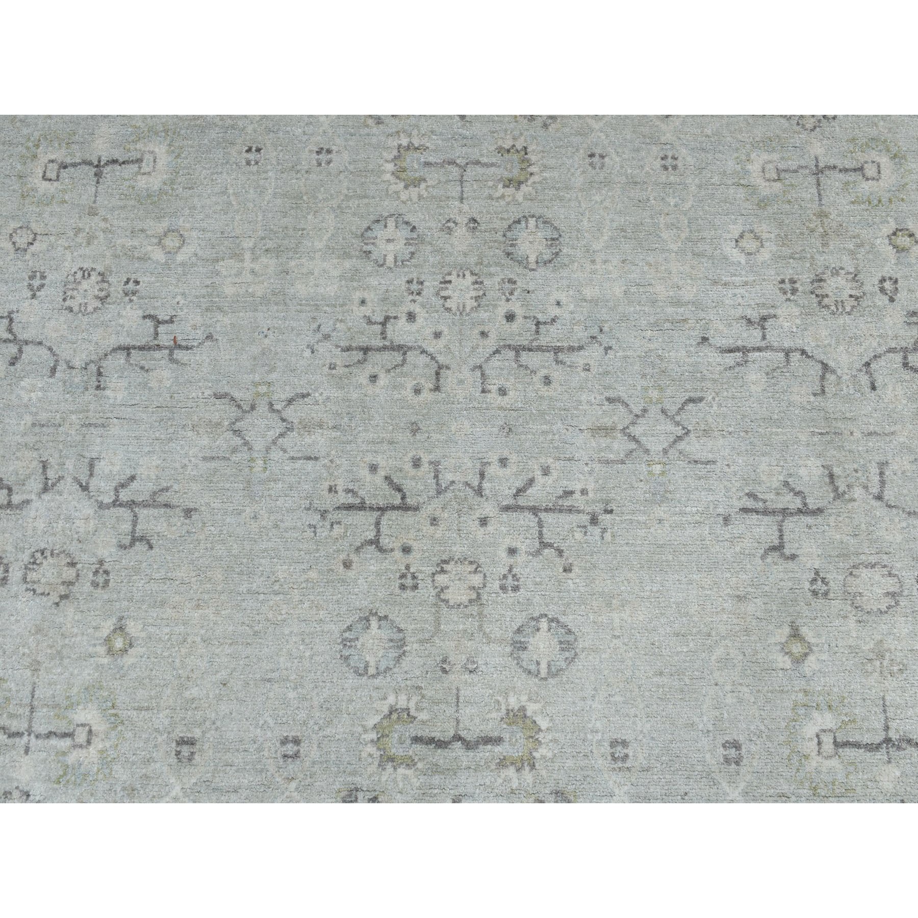 8-9 x11-2  White Wash Peshawar Pure Wool Hand Knotted Oriental Rug 