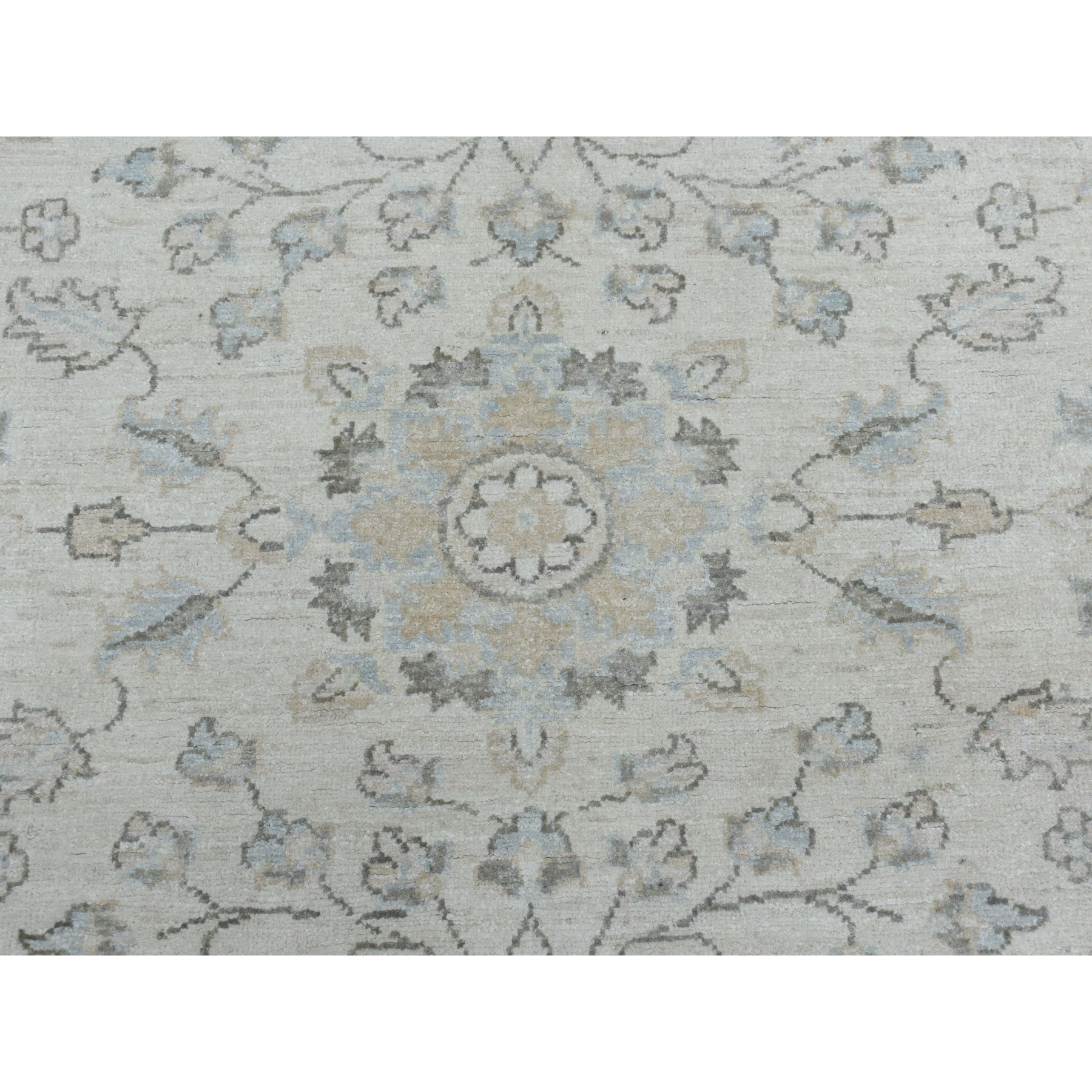 8-10 x12- White Wash Peshawar Pure Wool Hand Knotted Oriental Rug 
