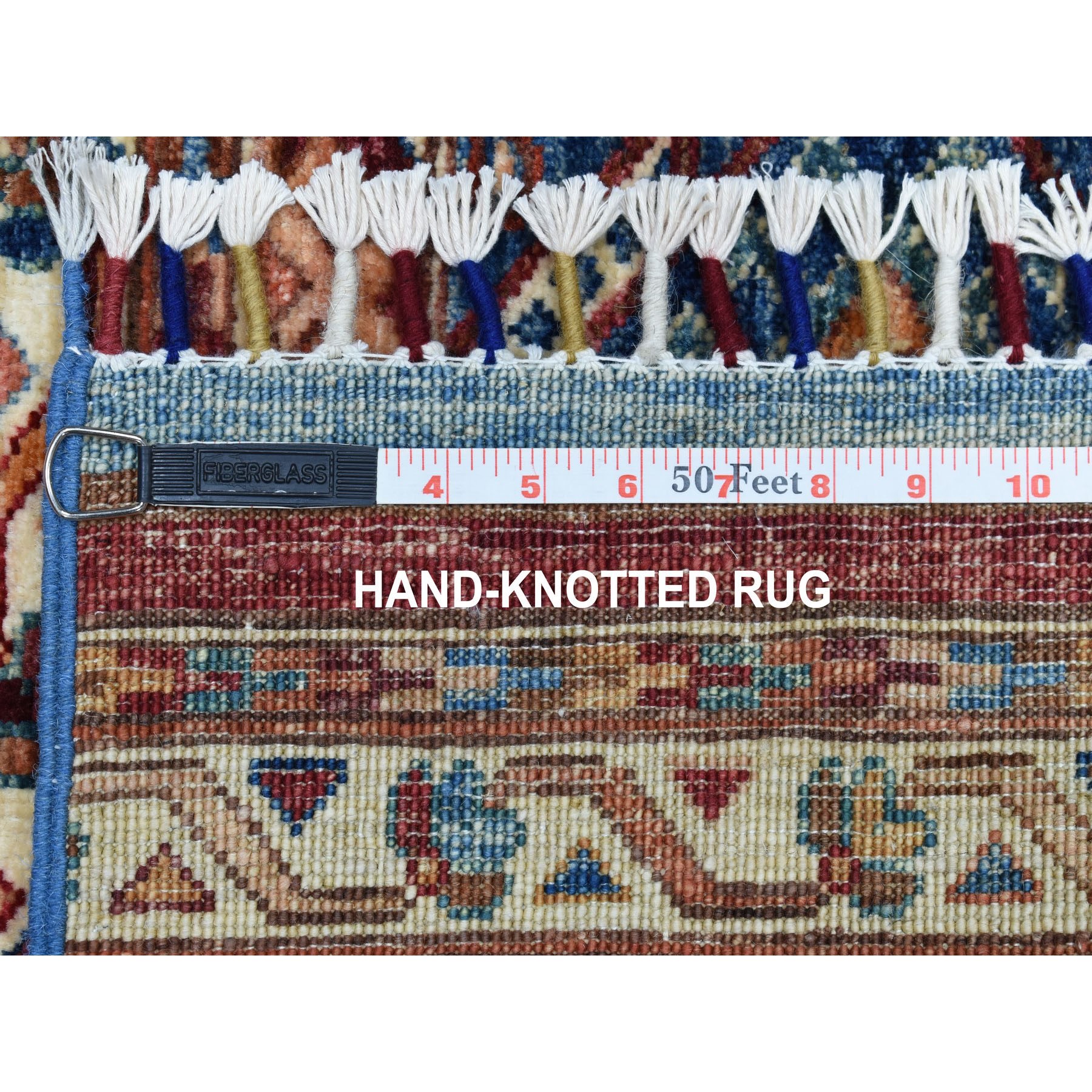 2-3 x10-1  Khorjin Design Runner Blue Super Kazak Tribal Hand Knotted Pure Wool Oriental Rug 
