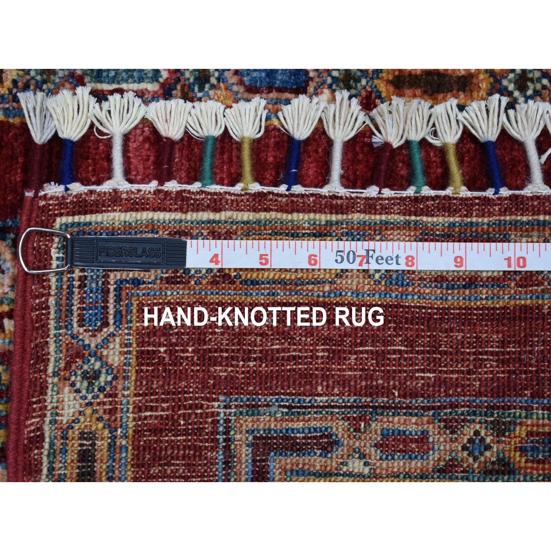 2-1 x3- Red Shawl Design Super Kazak Pure Wool Hand Knotted Oriental Rug 