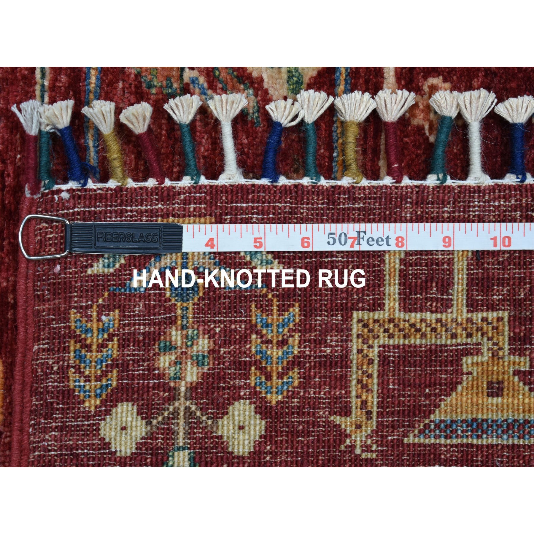 3-3 x5- Kashkuli Design Red Super Kazak Pictorial Hand Knotted 100% Wool Oriental Rug 
