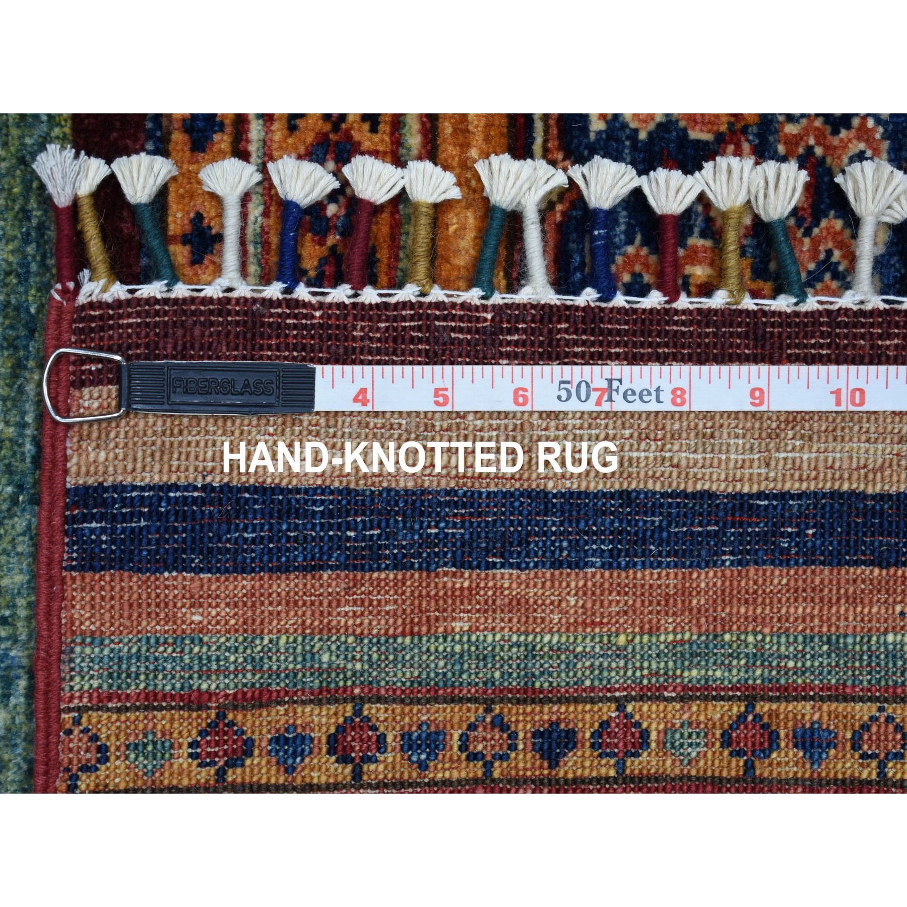 4-10 x6-5  Khorjin Design Blue Super Kazak Tribal Pure Wool Hand Knotted Oriental Rug 
