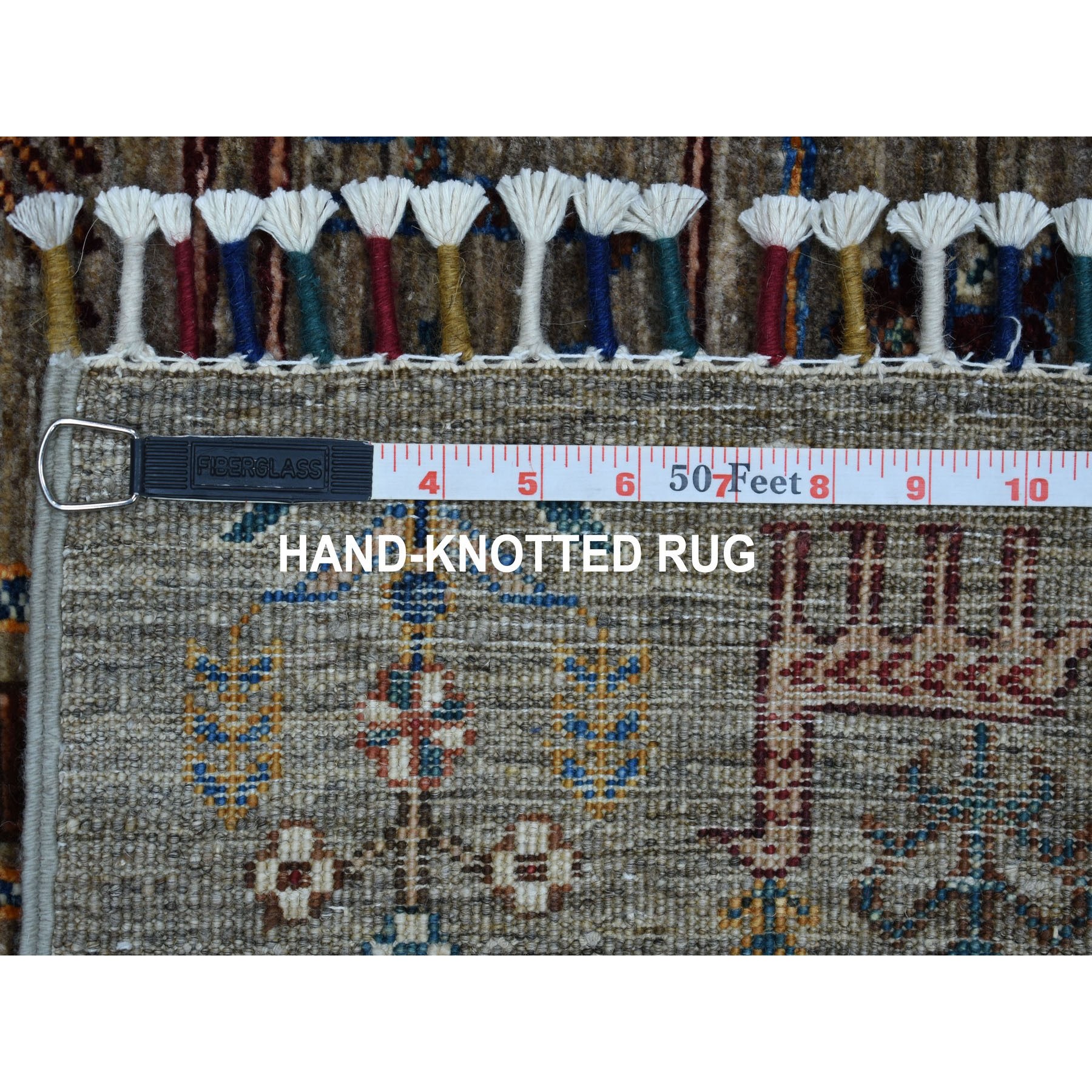 5-x6-10  Gray Kashkuli Design Super Kazak Pictorial Pure Wool Hand Knotted Oriental Rug 