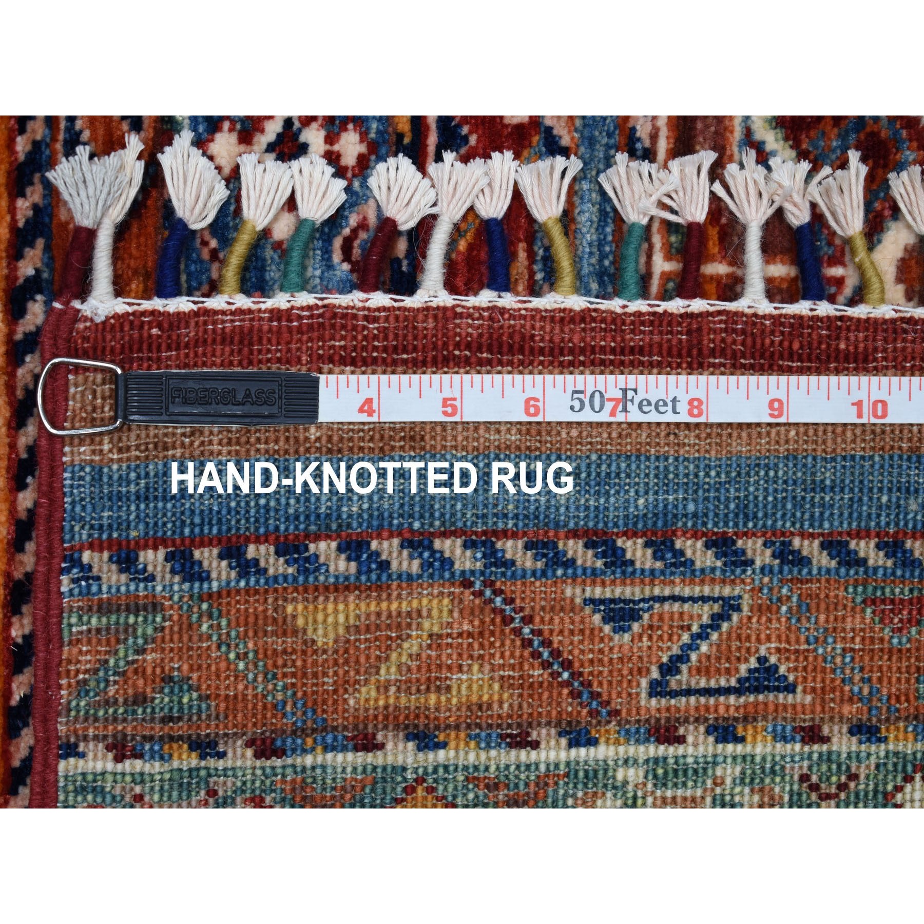 5-x6-3  Khorjin Design Red Super Kazak Geometric Pure Wool Hand Knotted Oriental Rug 
