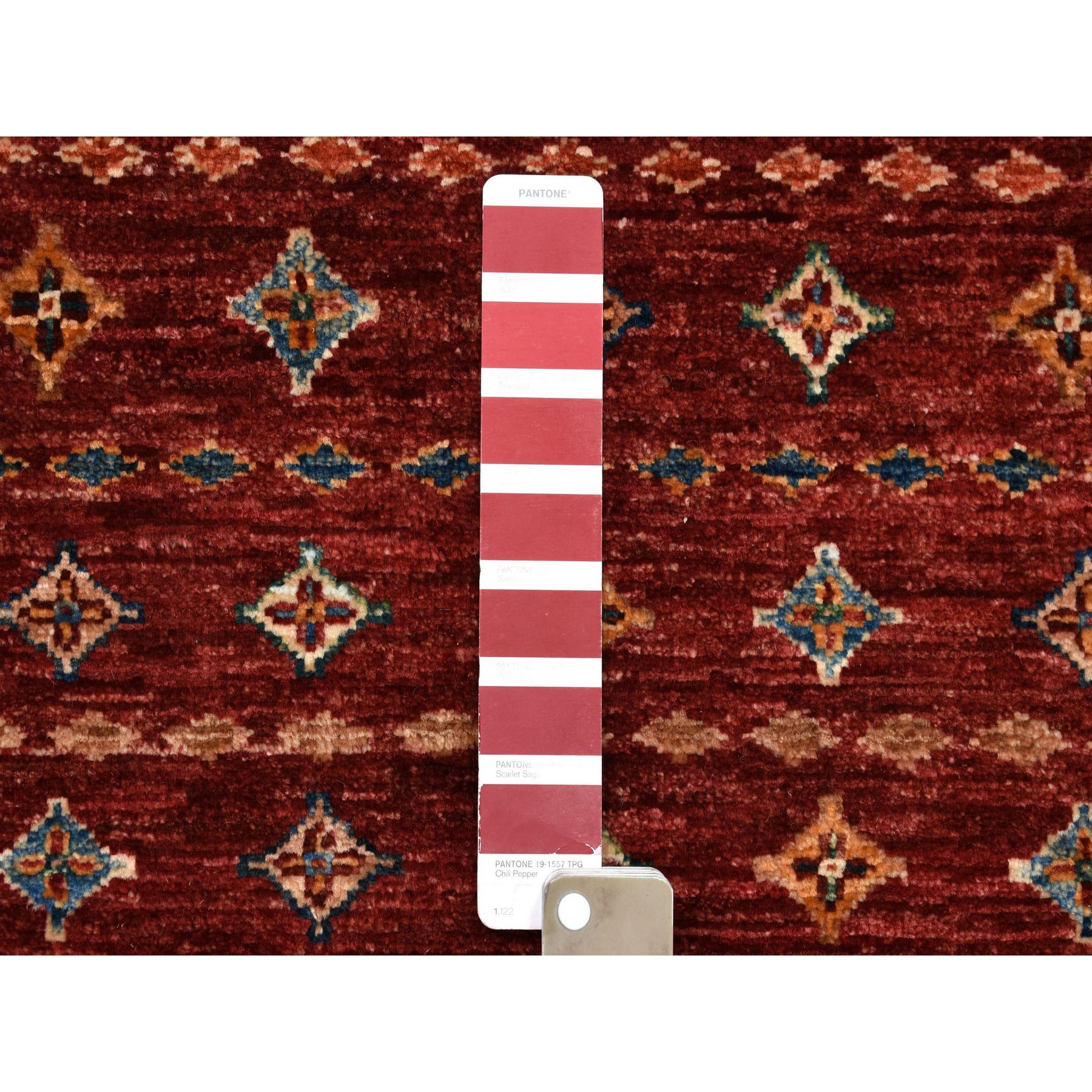 2-7 x6-4  Khorjin Design Runner Red Super Kazak Geometric Pure Wool Hand Knotted Oriental Rug 