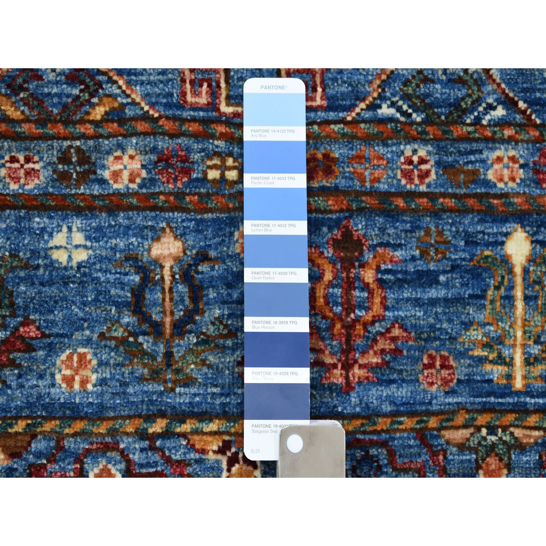 2-10 x4-2  Blue Khorjin Design Super Kazak Pictorial Pure Wool Hand Knotted Oriental Rug 