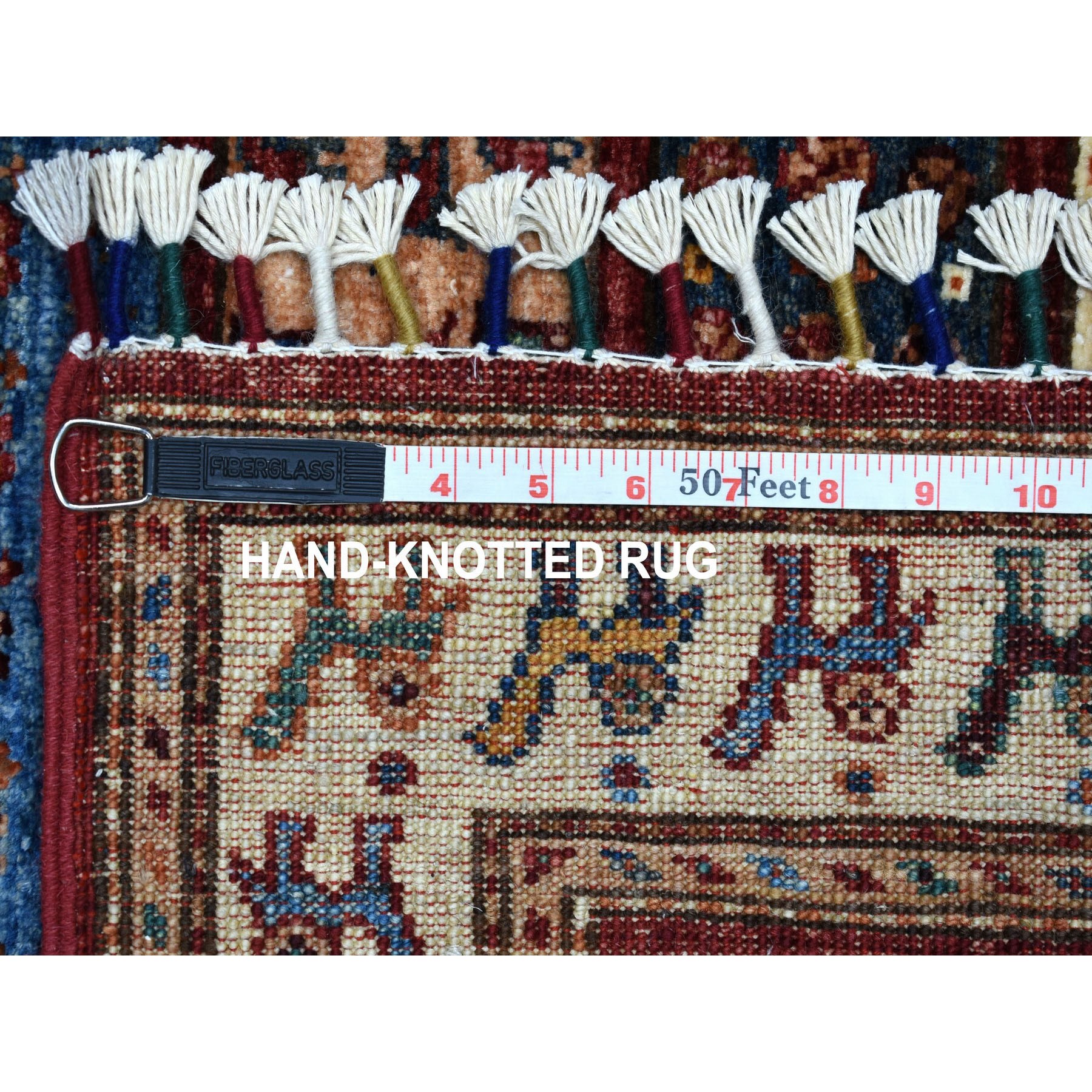2-8 x4-1  Blue Khorjin Design Super Kazak Camel Pure Wool Hand Knotted Oriental Rug 