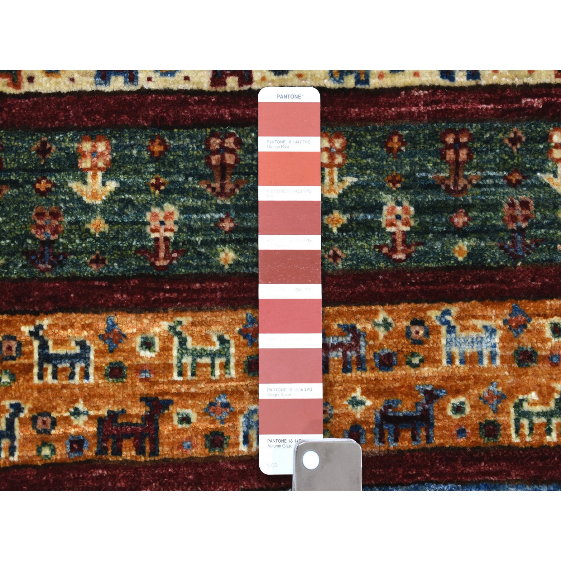2-8 x4-2  Red Khorjin Design Super Kazak Camel Pure Wool Hand Knotted Oriental Rug 