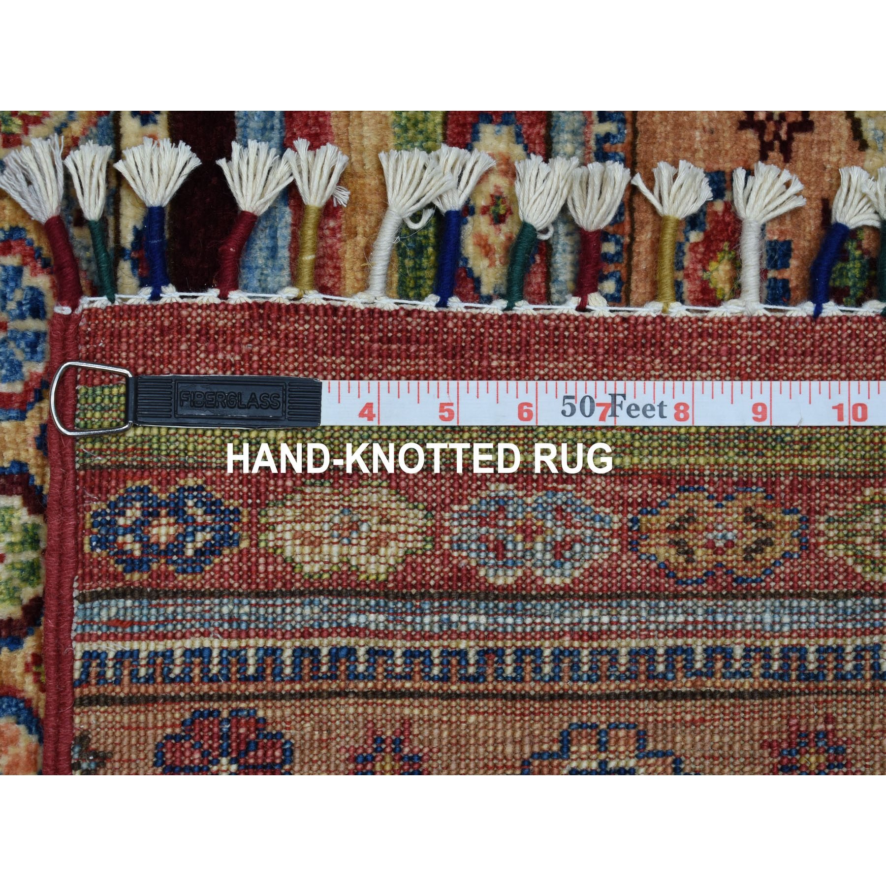 2-5 x5-10  Green Khorjin Design Runner Super Kazak Tribal Hand Knotted Pure Wool Oriental Rug 