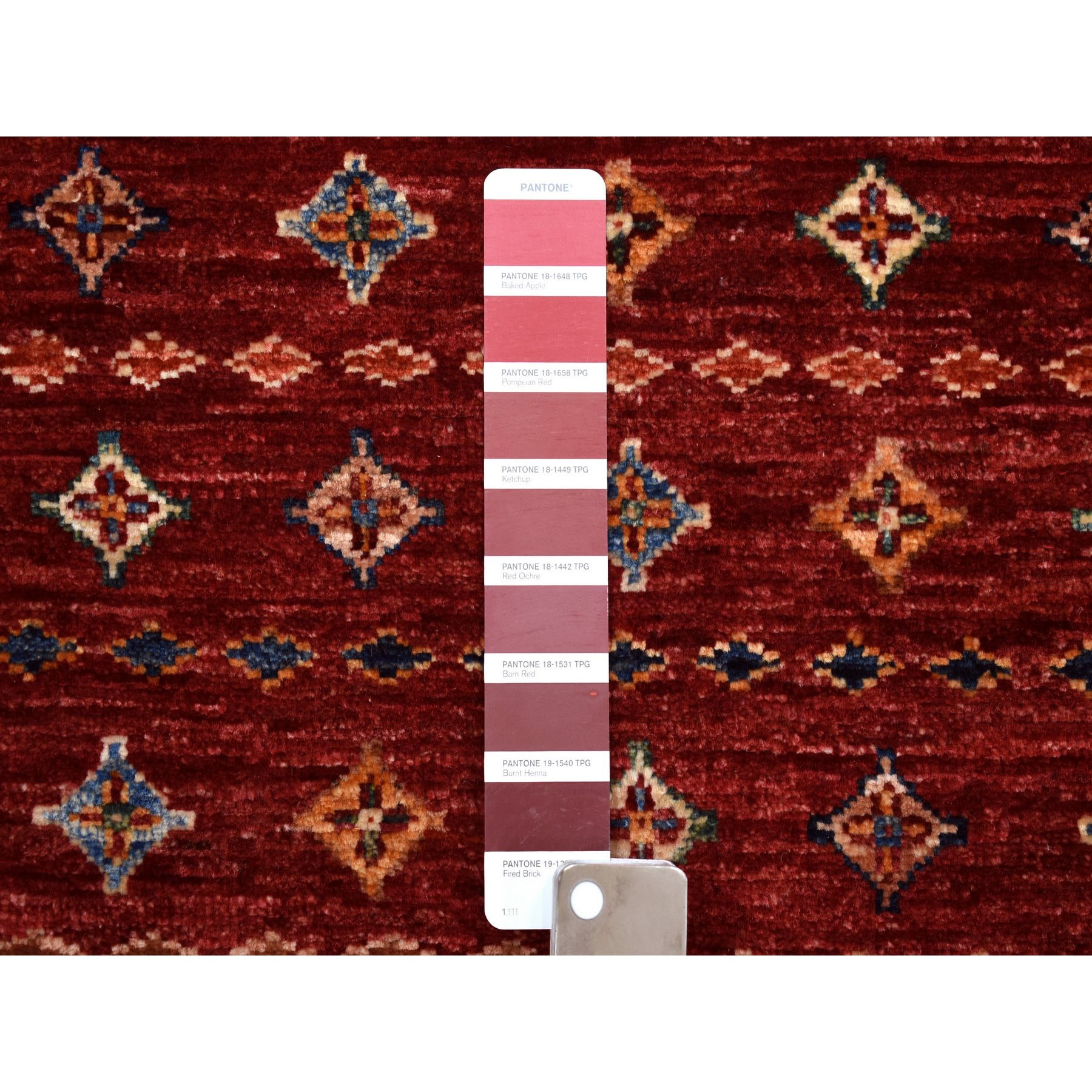 2-7 x6-3  Red Khorjin Design Runner Super Kazak Geometric Pure Wool Hand Knotted Oriental Rug 
