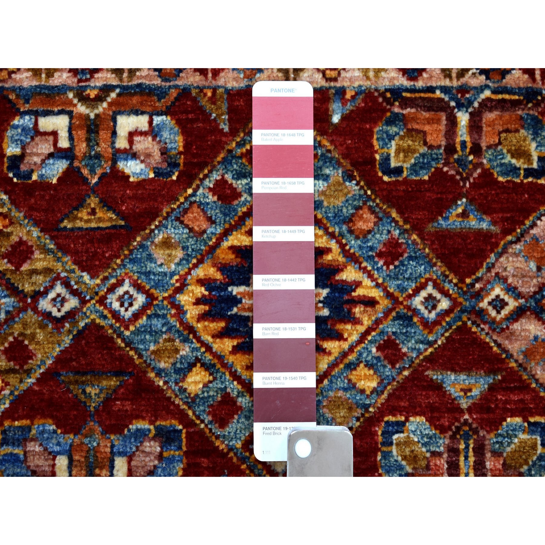 2-7 x6-7  Red Khorjin Design Runner Super Kazak Tribal Hand Knotted Pure Wool Oriental Rug 