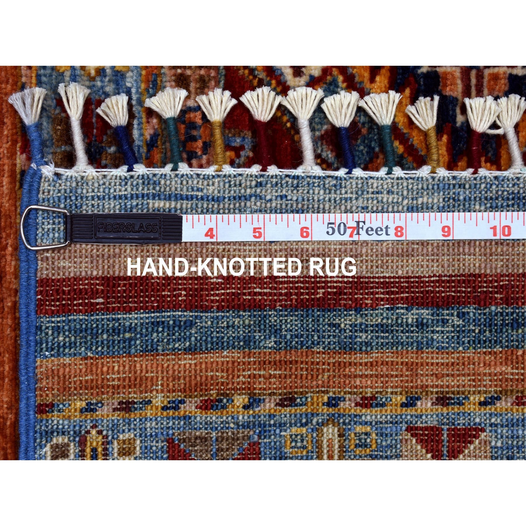 2-5 x6-7  Red Khorjin Design Runner Super Kazak Tribal Hand Knotted Pure Wool Oriental Rug 