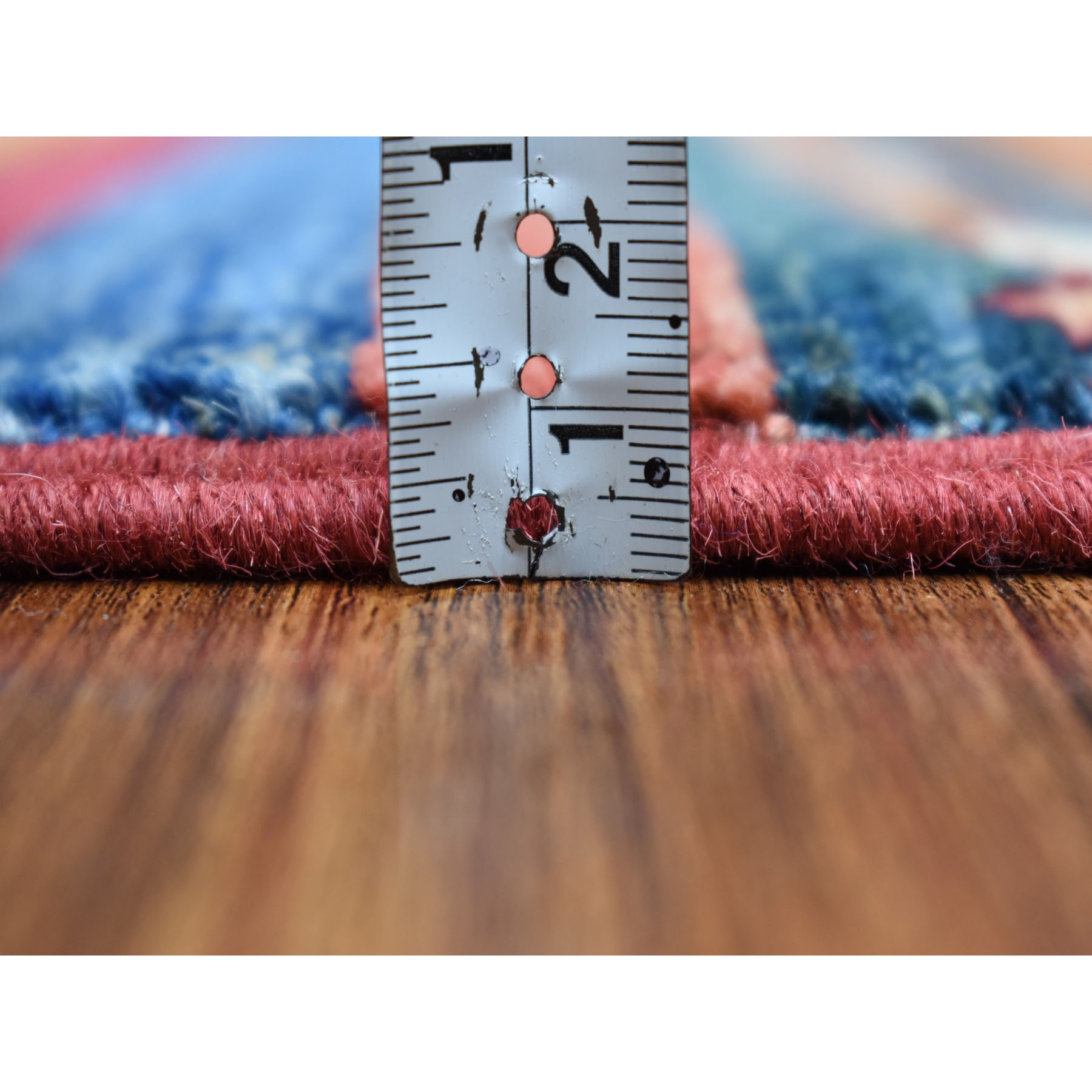2-2 x10- Red Khorjin Design Runner Super Kazak Geometric Pure Wool Hand Knotted Oriental Rug 