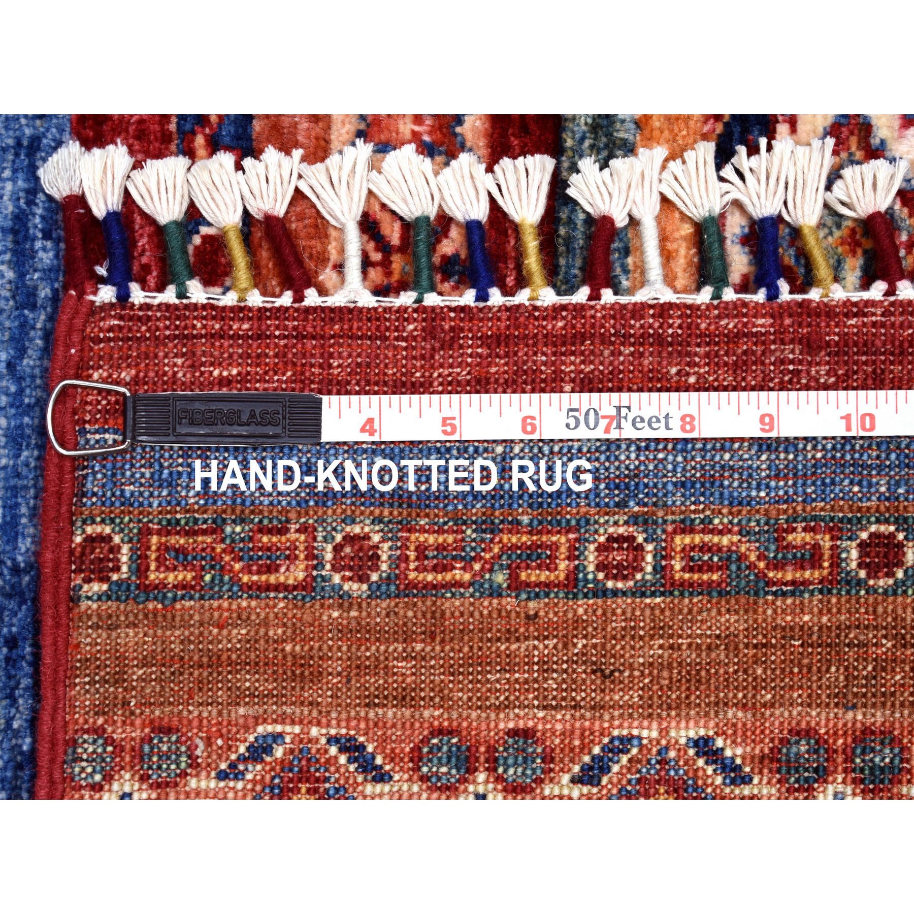 2-10 x8-3  Red Khorjin Design Runner Super Kazak Tribal Hand Knotted Pure Wool Oriental Rug 