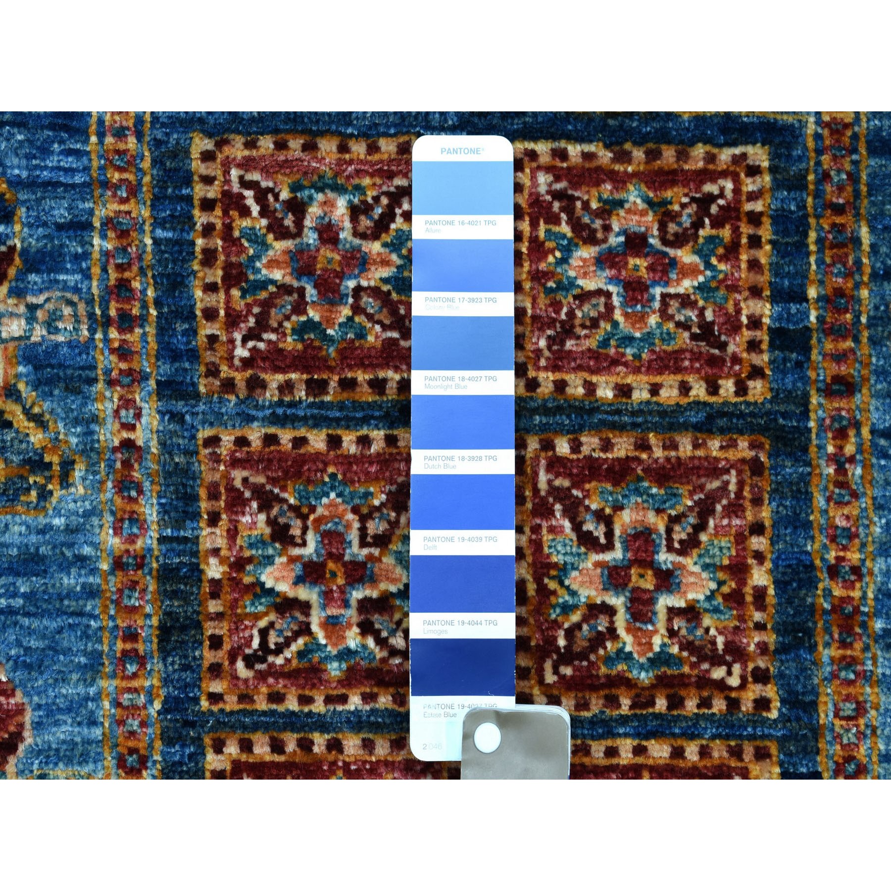 2-10 x4-1  Blue Horse Design Super Kazak Tribal Pure Wool Hand Knotted Oriental Rug 