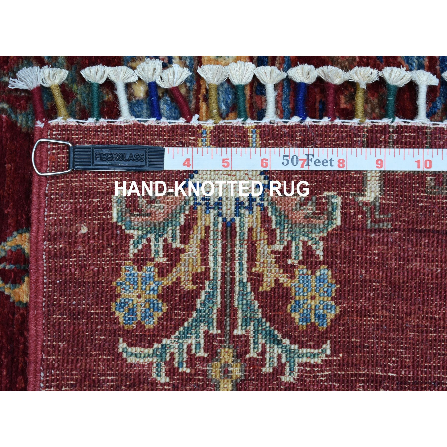2-8 x7-9  Red Khorjin Design Runner Super Kazak Tribal Pure Wool Hand Knotted Oriental Rug 