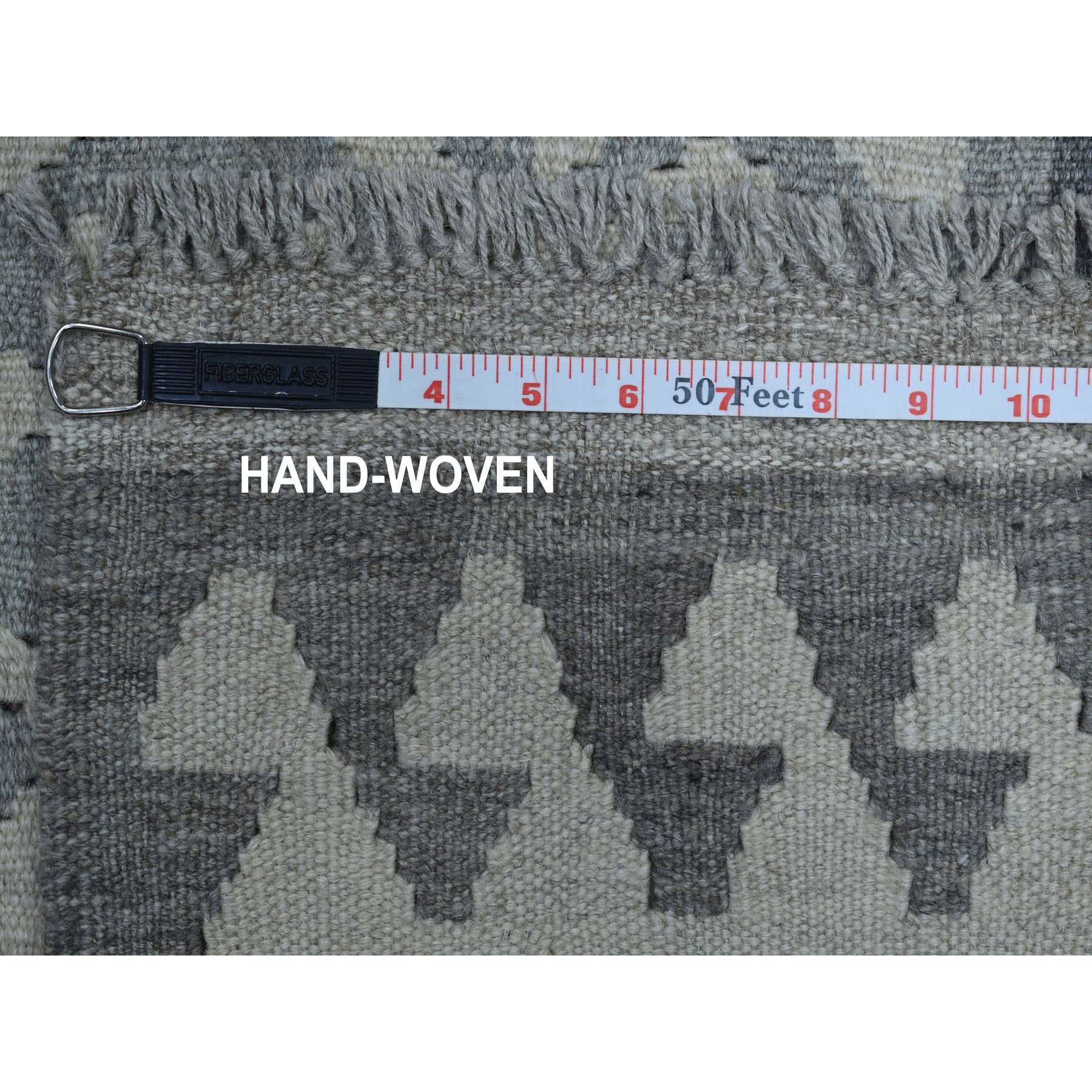 5-9 x8-3  Reversible Organic Wool Afghan Kilim Hand Woven Oriental Rug 