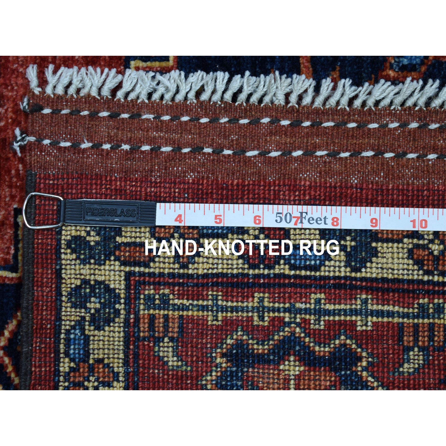 6-2 x8-9  Red Turkoman Ersari Heriz Design Pure Wool Hand Knotted Oriental Rug 