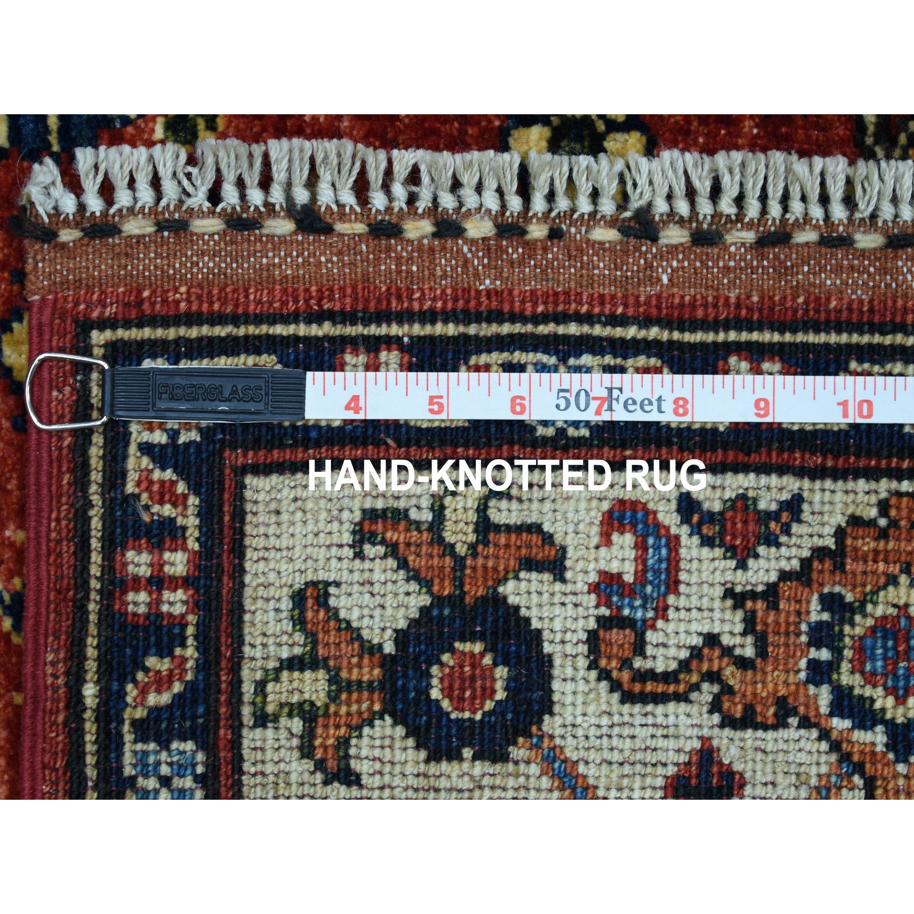 5-2 x6-7  Afghan Ersari Heriz Design Pure Wool Hand Knotted Oriental Rug 