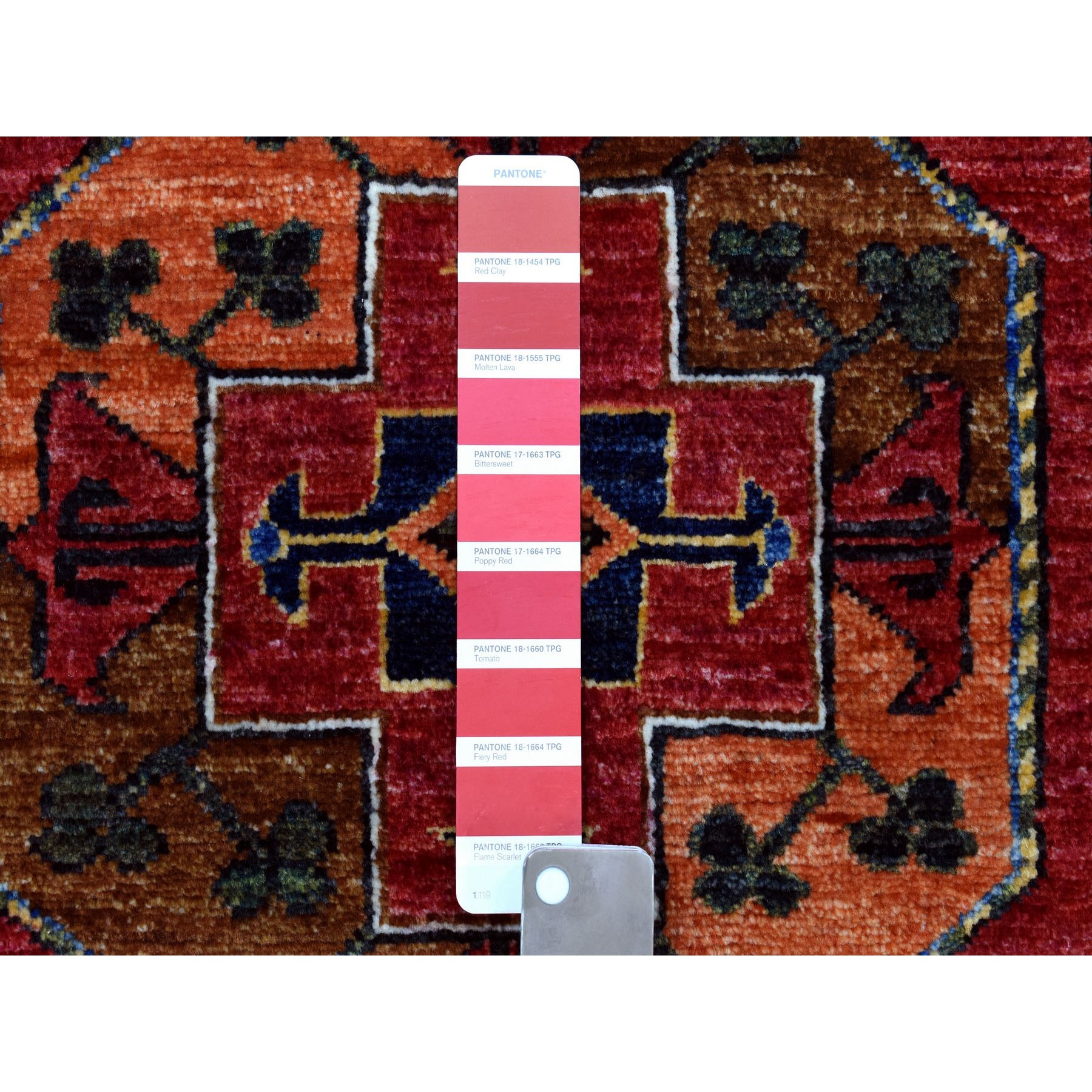 2-8 x9-2  Red Afghan Ersari Elephant Feet Design Pure Wool Hand Knotted Oriental Rug 