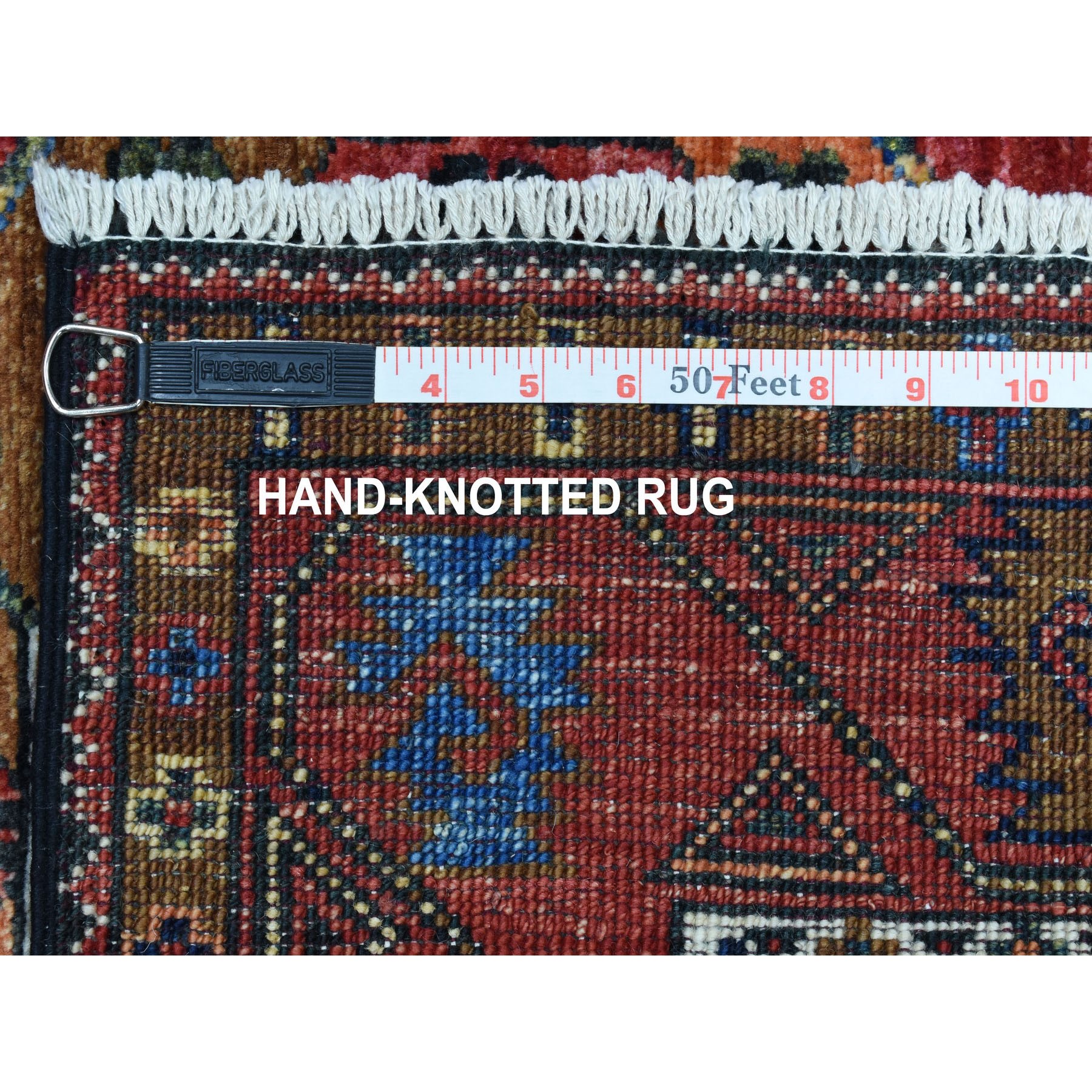 2-8 x9-2  Red Afghan Ersari Elephant Feet Design Pure Wool Hand Knotted Oriental Rug 