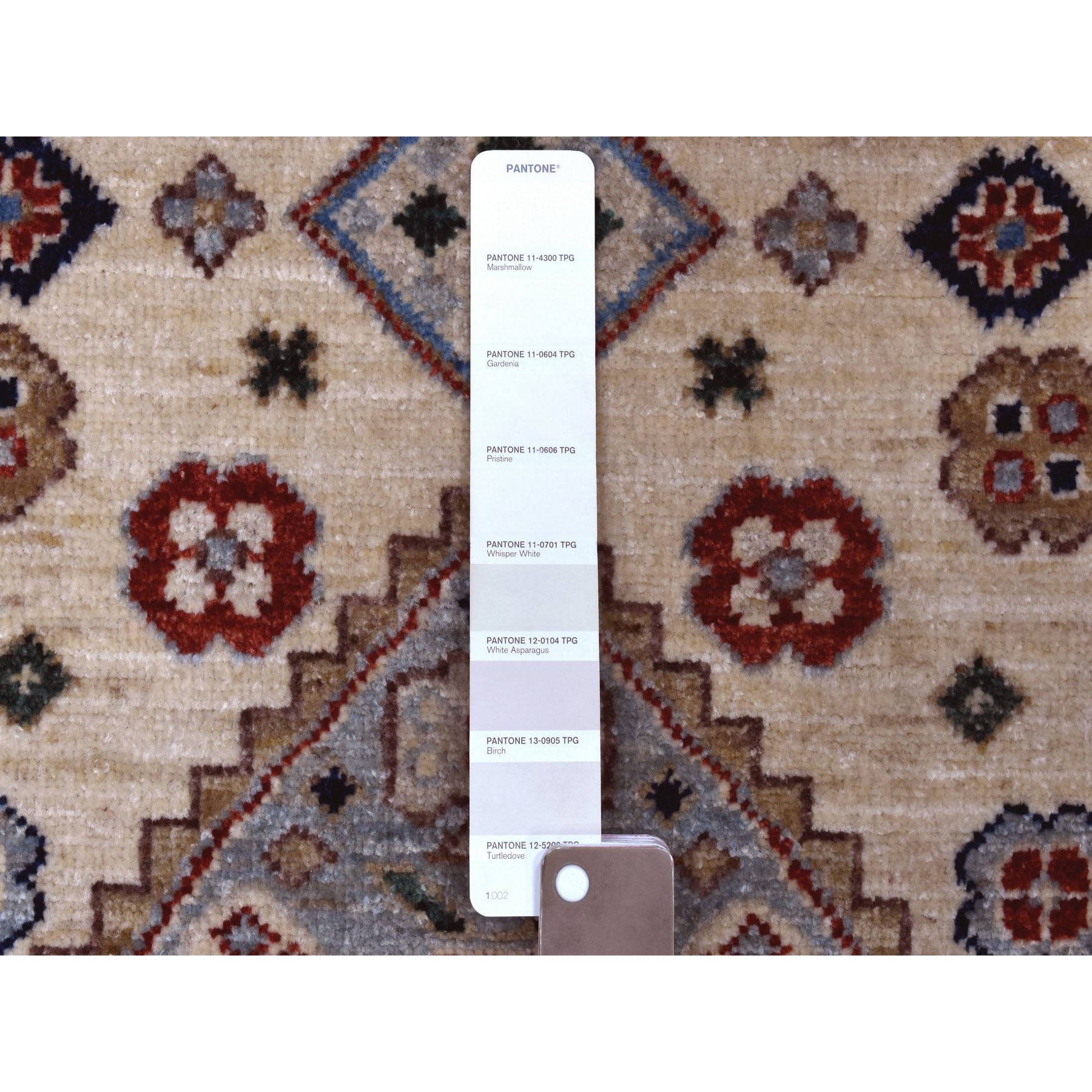 2-10 x13-10  Ivory Afghan Ersari Runner Geometric Design Pure Wool Hand Knotted Oriental Rug 