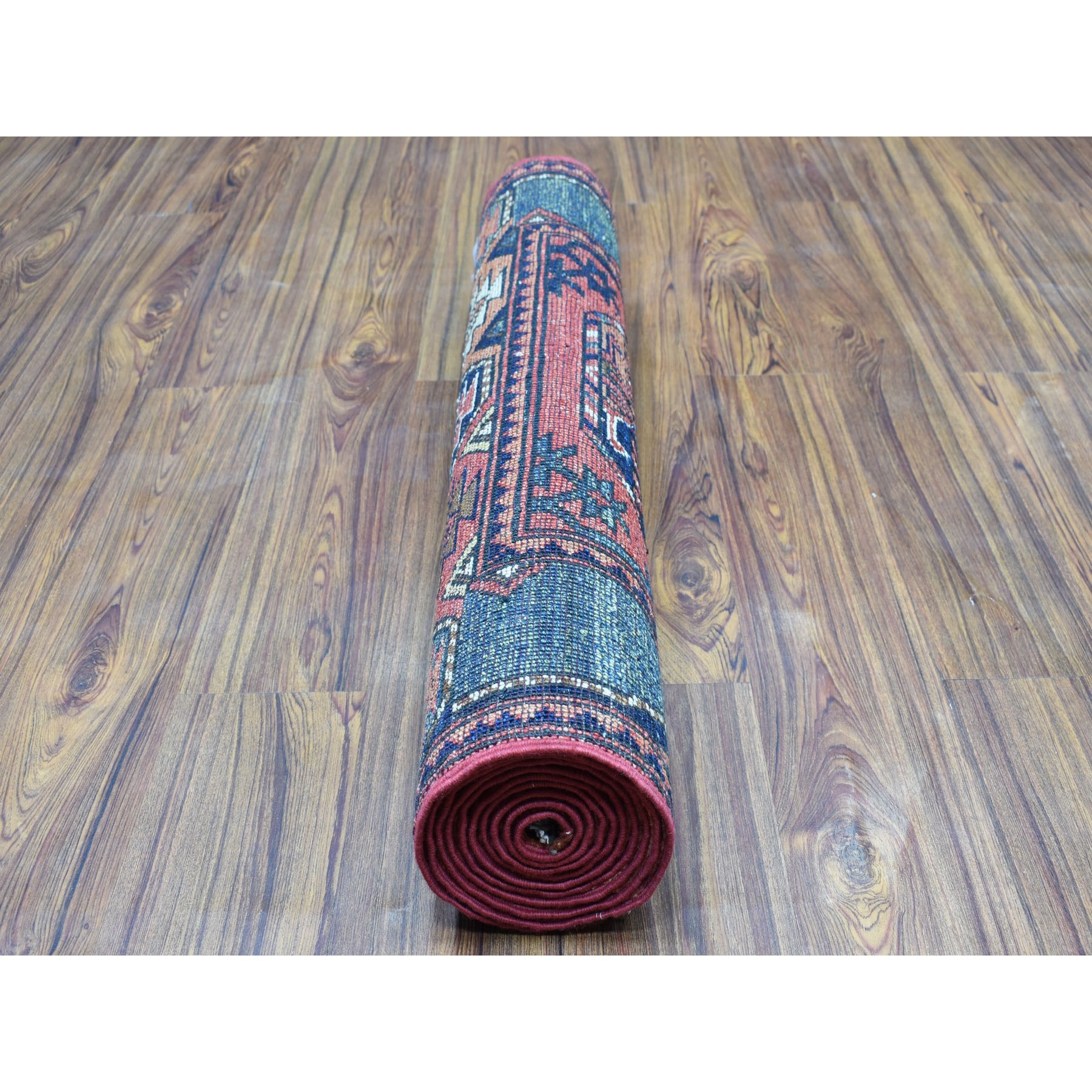 2-8 x9-6  Red Afghan Ersari Elephant Feet Design Pure Wool Hand Knotted Oriental Rug 