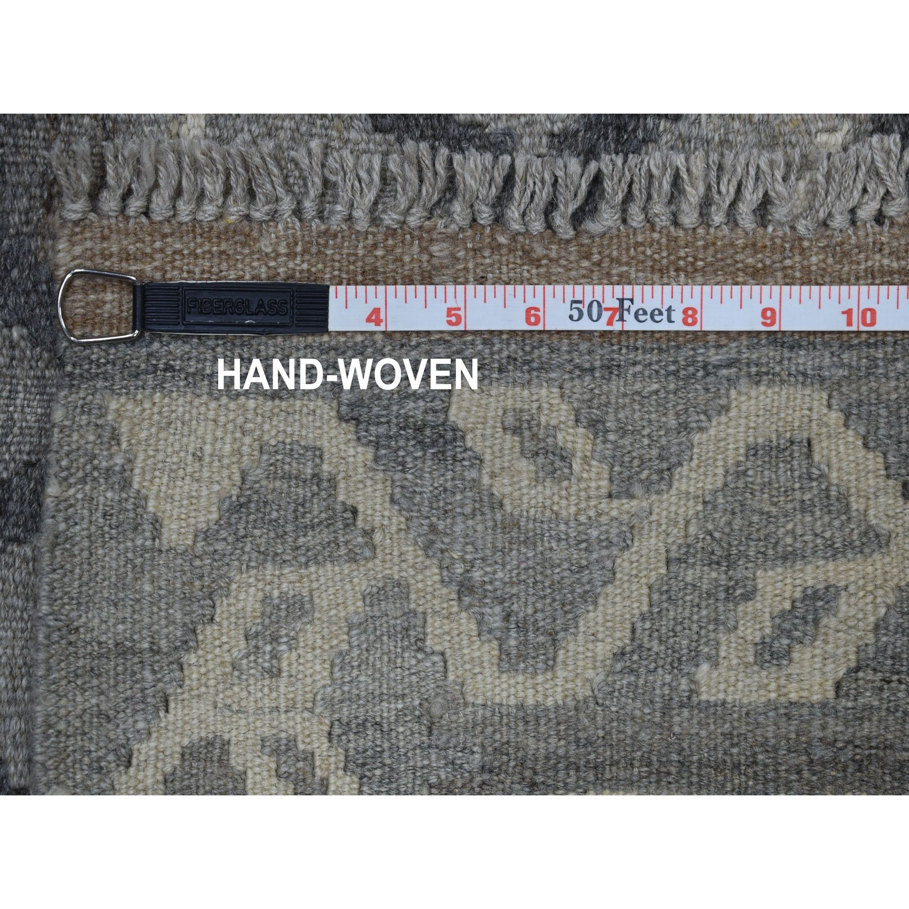 5-8 x8- Undyed Natural Wool Afghan Kilim Reversible Hand Woven Runner Oriental Rug 