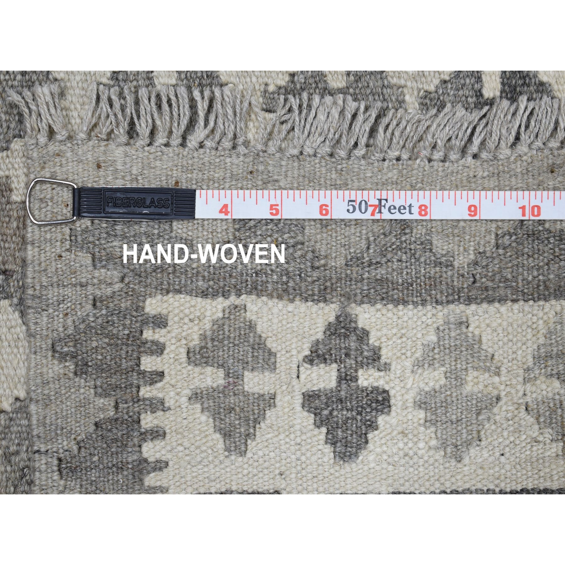 2-x6-8  Undyed Natural Wool Afghan Kilim Reversible Hand Woven Runner Oriental Rug 