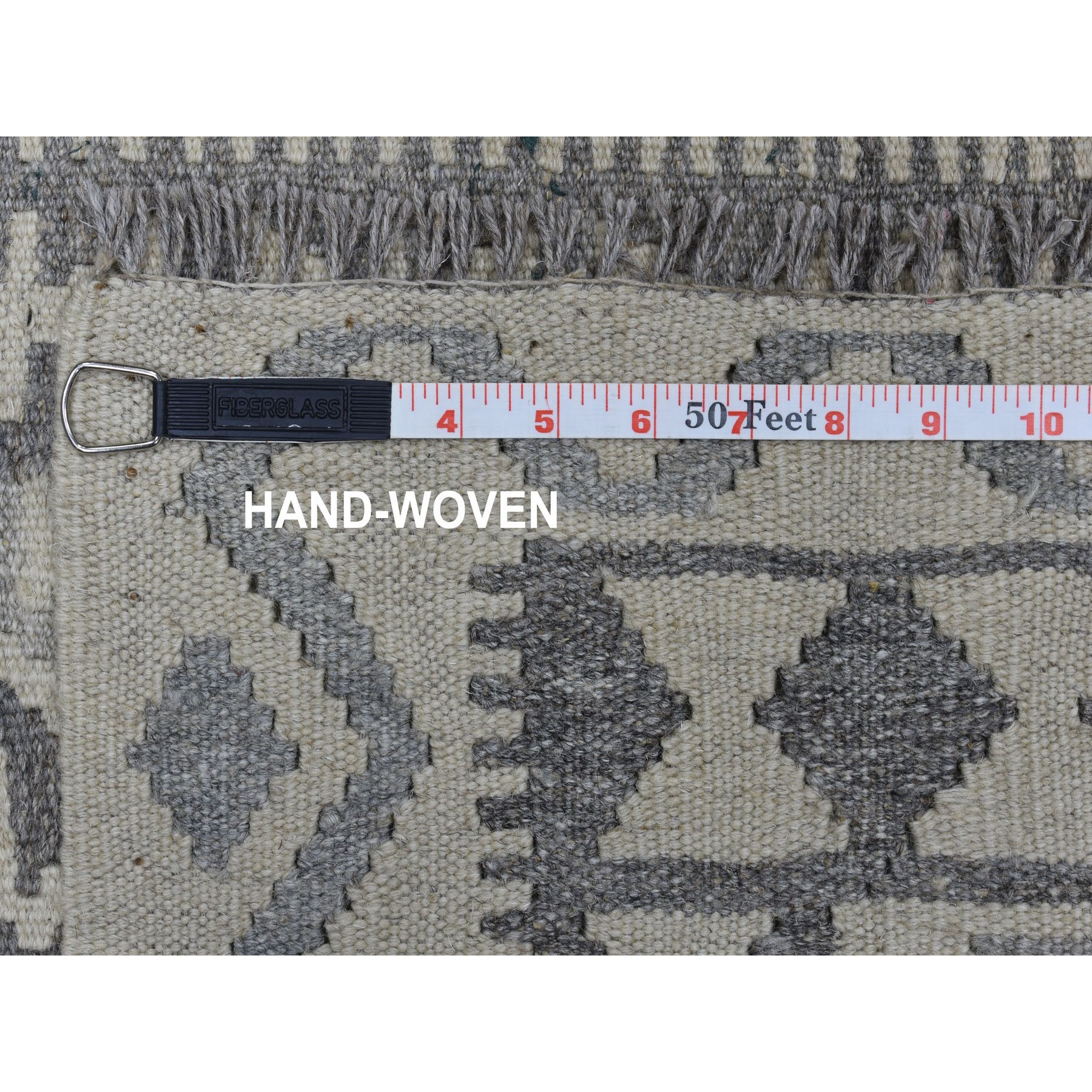 2-2 x6-2  Undyed Natural Wool Afghan Kilim Reversible Hand Woven Runner Oriental Rug 