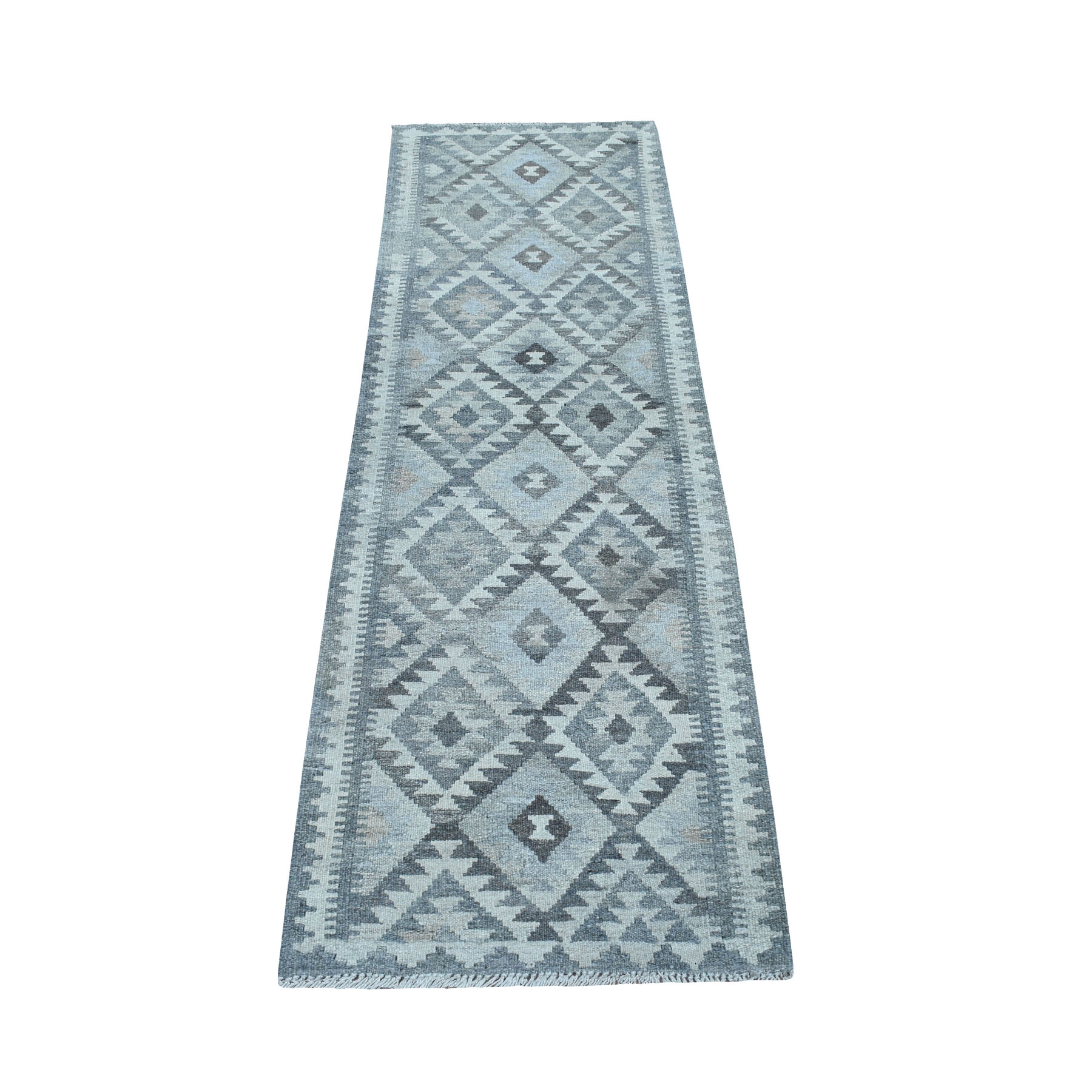 2-1 x6-6  Undyed Natural Wool Afghan Kilim Reversible Hand Woven Runner Oriental Rug 