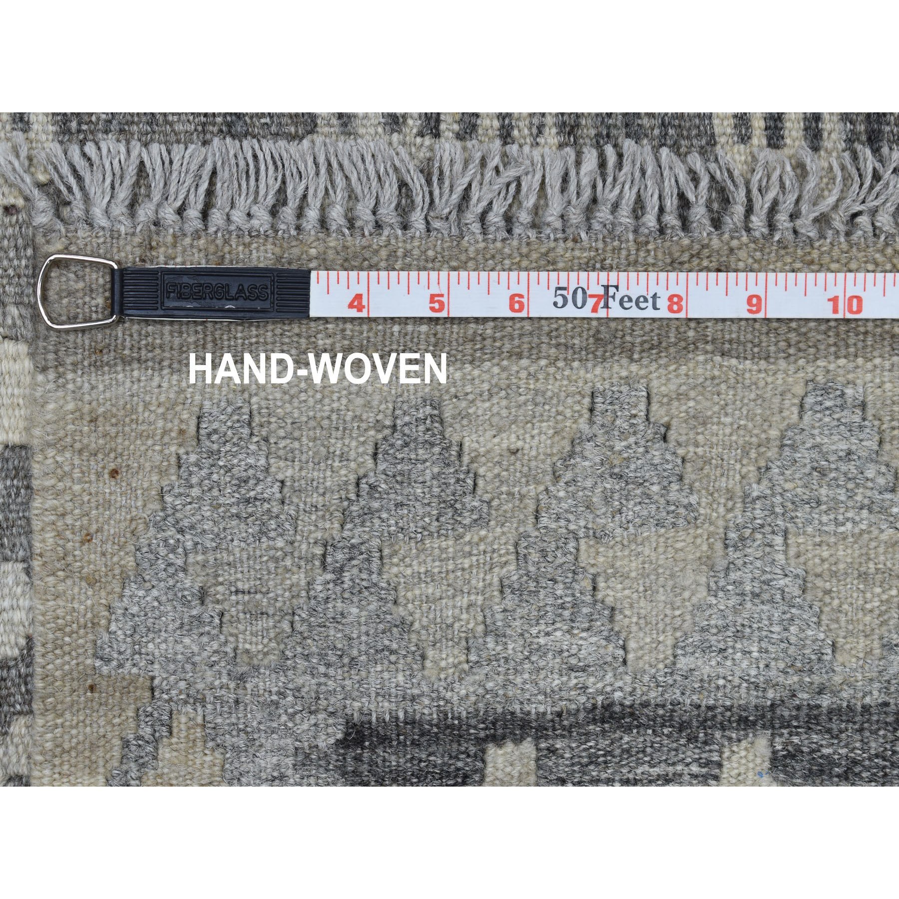 2-8 x6-5  Undyed Natural Wool Afghan Kilim Reversible Hand Woven Runner Oriental Rug 