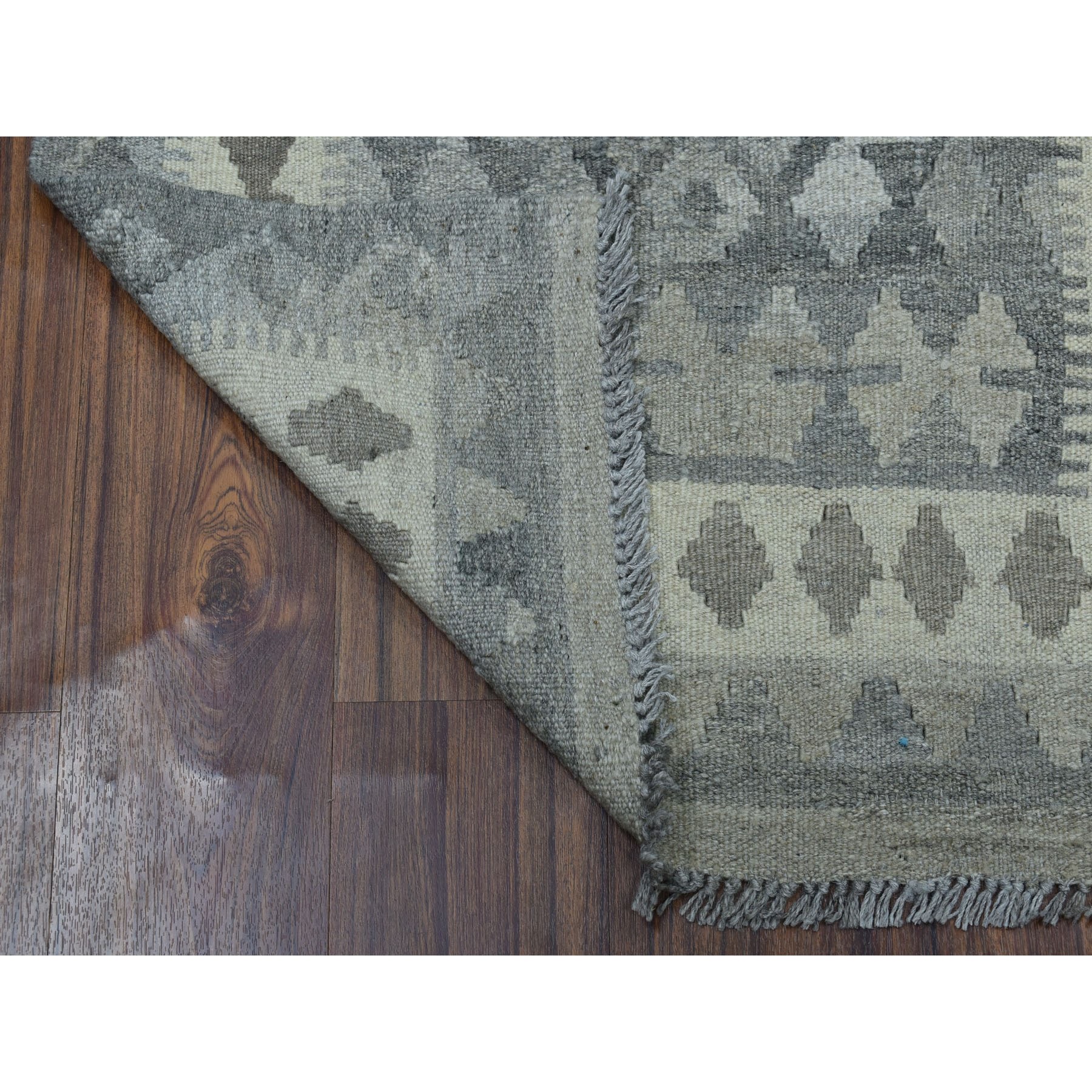 2-8 x6-4  Undyed Natural Wool Afghan Kilim Reversible Hand Woven Runner Oriental Rug 