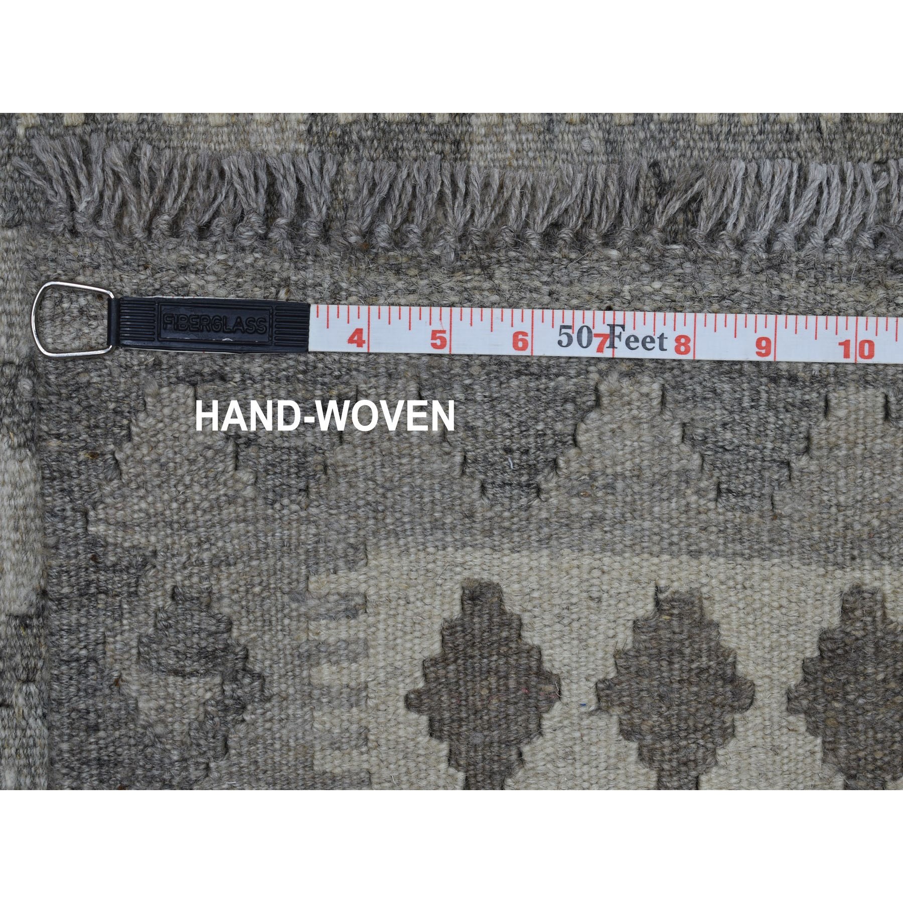 2-8 x6-4  Undyed Natural Wool Afghan Kilim Reversible Hand Woven Runner Oriental Rug 