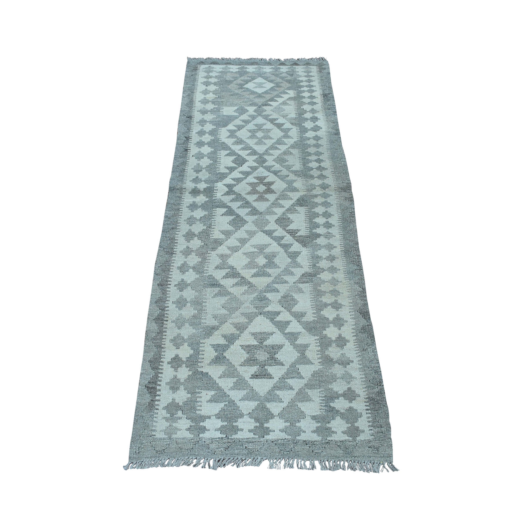 2-4 x6-6  Undyed Natural Wool Afghan Kilim Reversible Hand Woven Runner Oriental Rug 