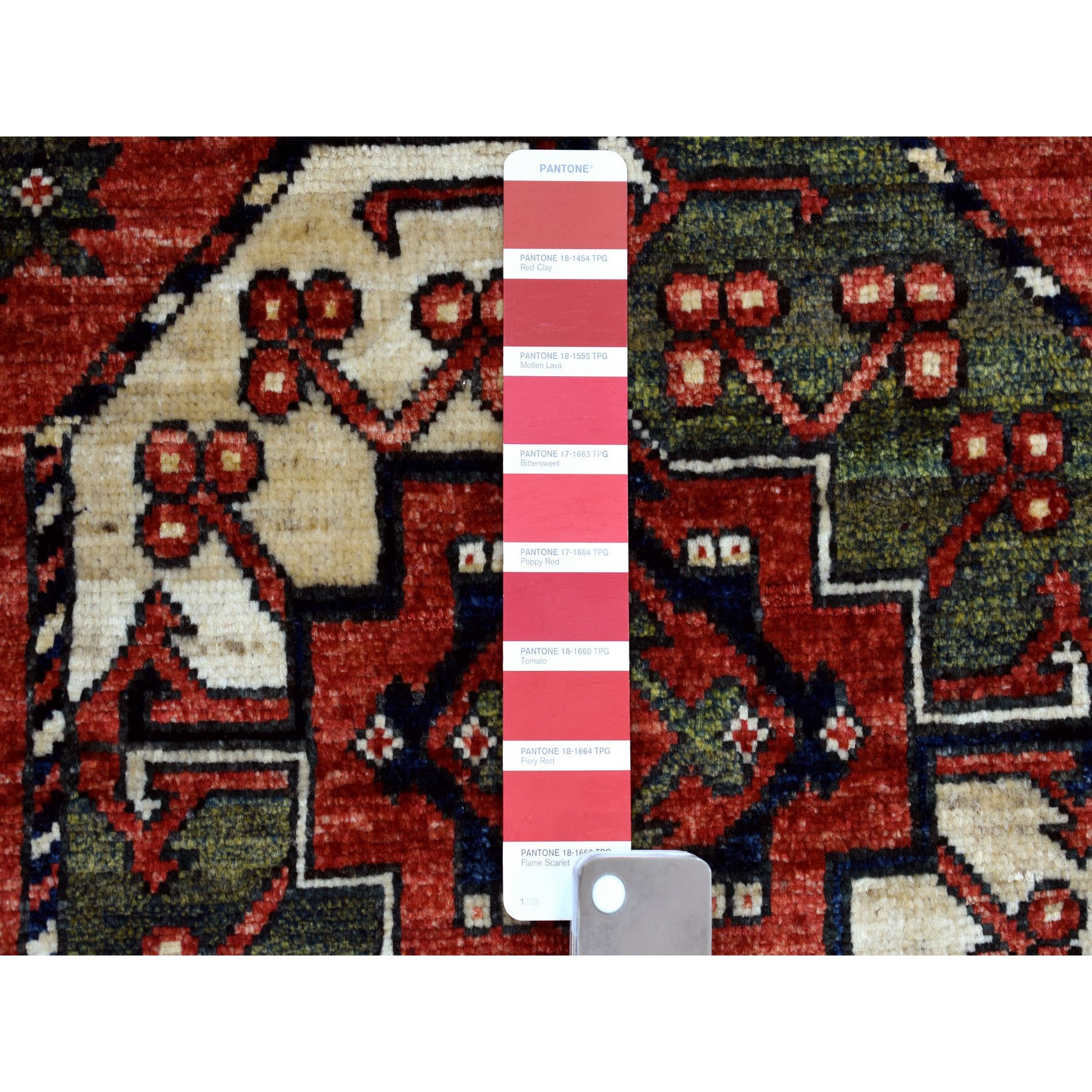 2-7 x4- Red Afghan Ersari Elephant Feet Design Pure Wool Hand Knotted Oriental Rug 