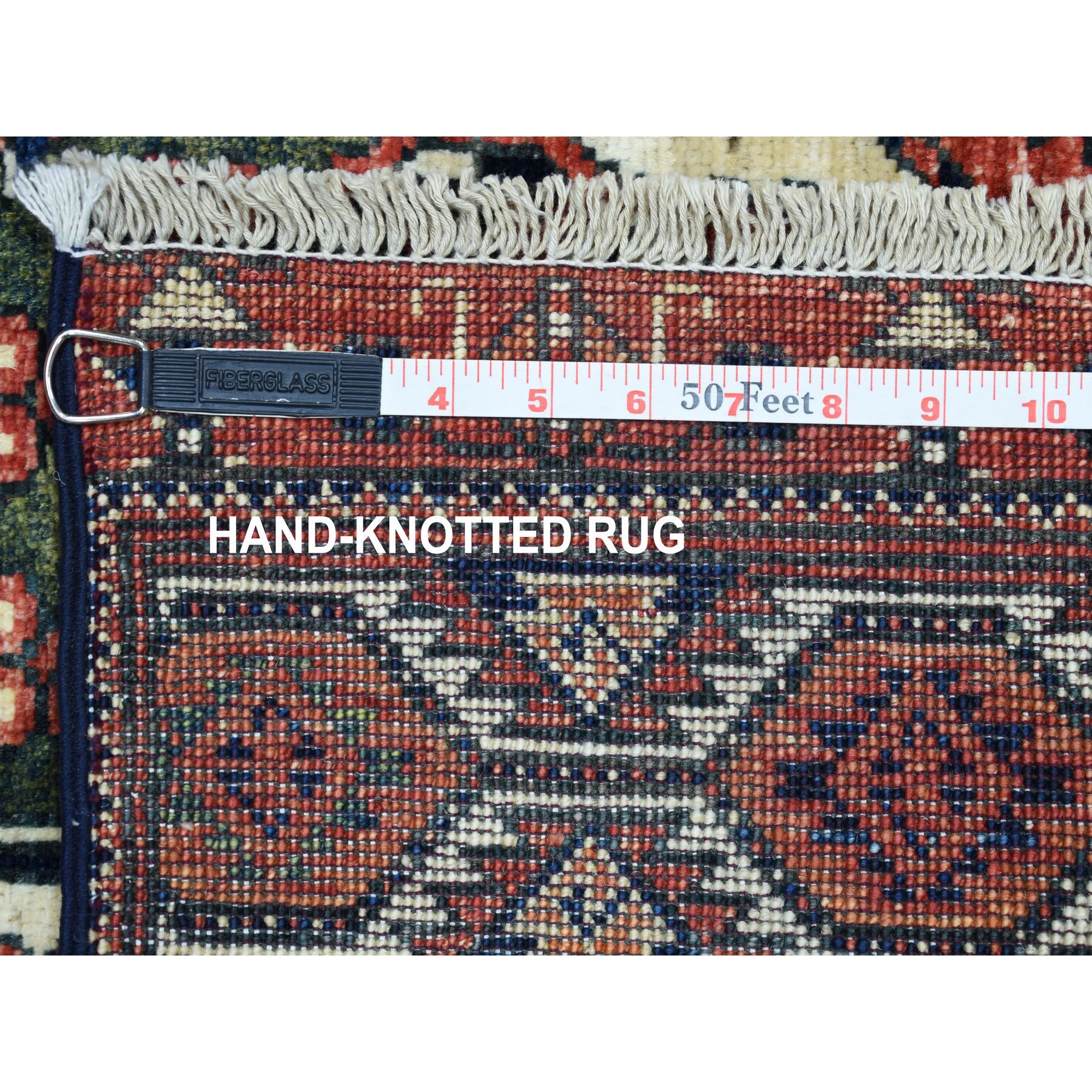 2-7 x4- Red Afghan Ersari Elephant Feet Design Pure Wool Hand Knotted Oriental Rug 