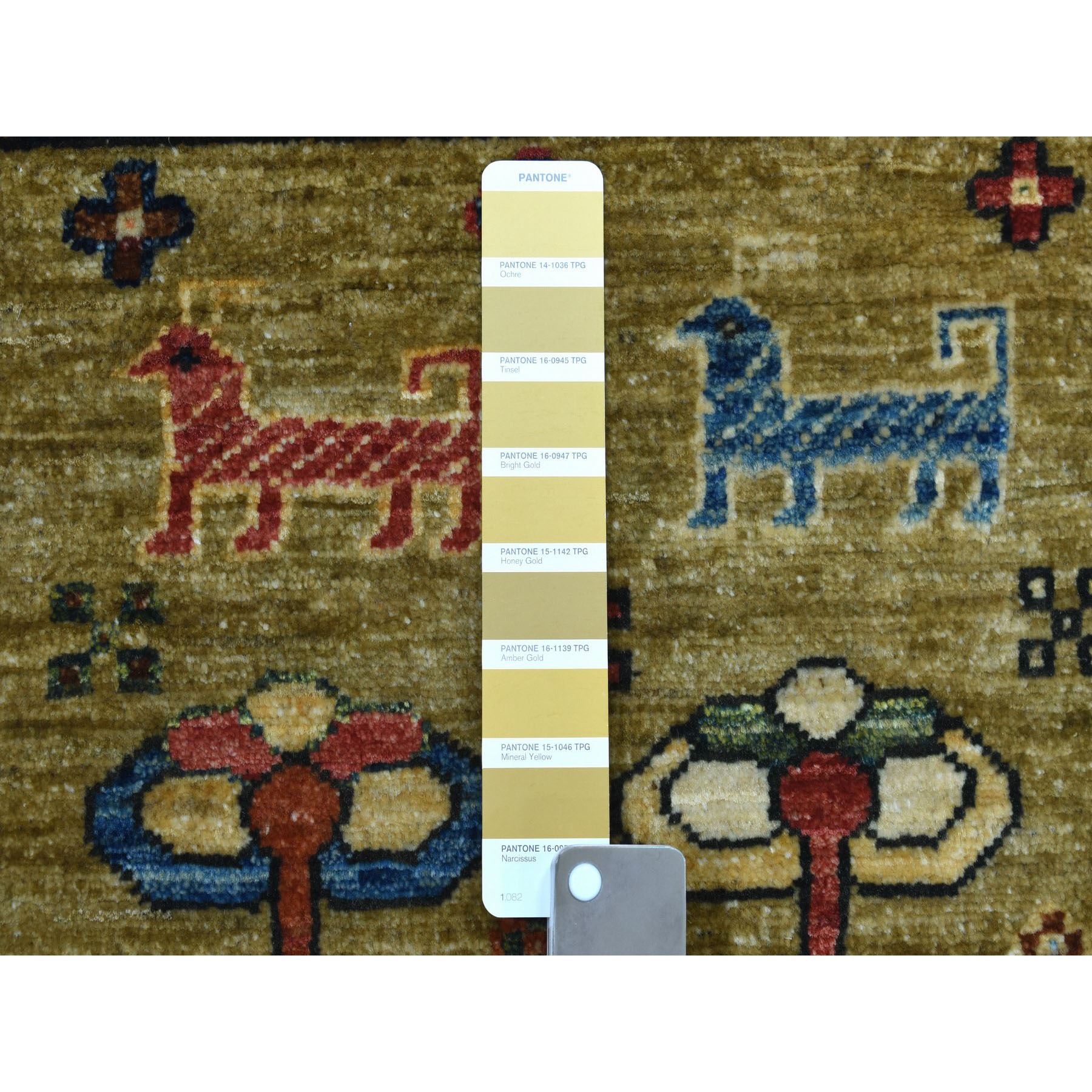 2-10 x4- Afghan Ersari Natural Dyes Pictorial Design Pure Wool Hand Knotted Oriental Rug 