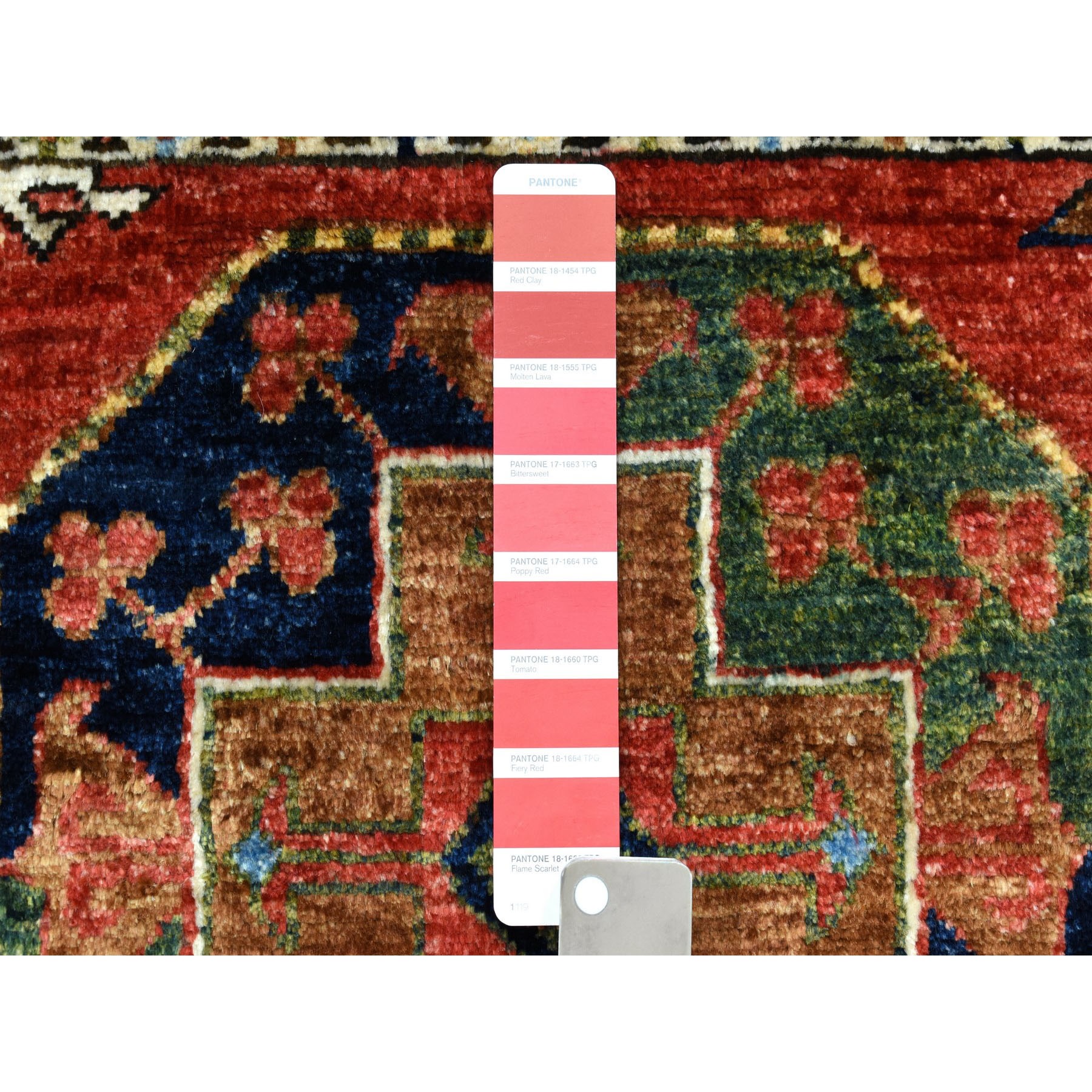 2-10 x4- Red Afghan Ersari Elephant Feet Design Hand Knotted Pure Wool Oriental Rug 