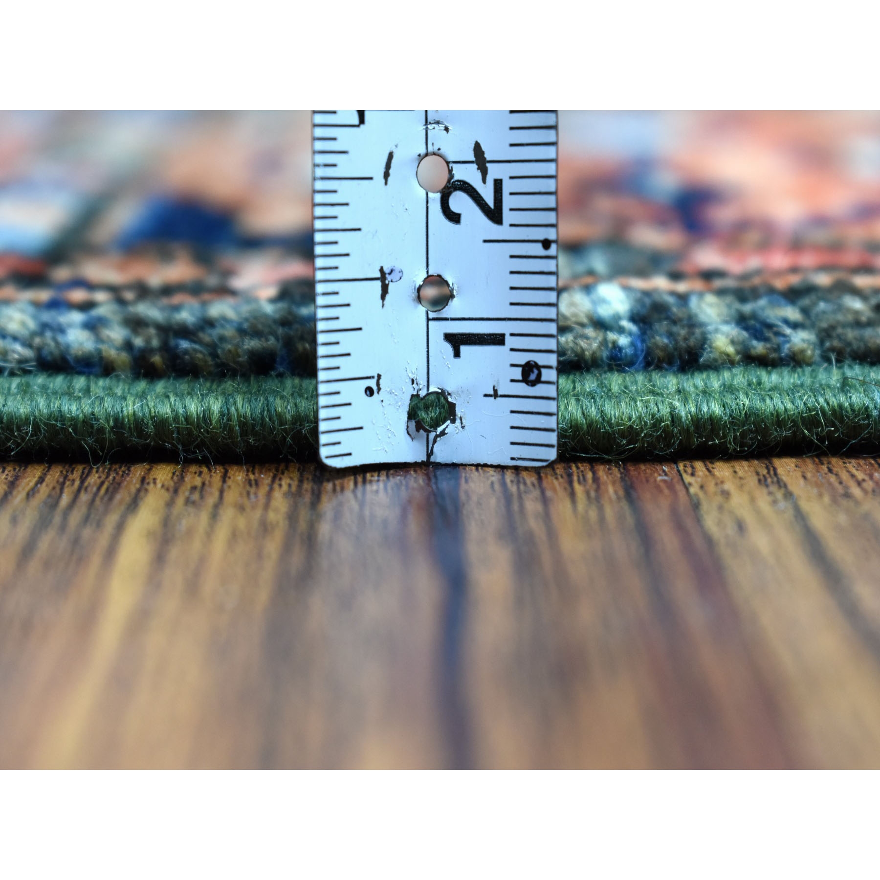 2-8 x3-9  Green Afghan Ersari Elephant Feet Design Hand Knotted Pure Wool Oriental Rug 