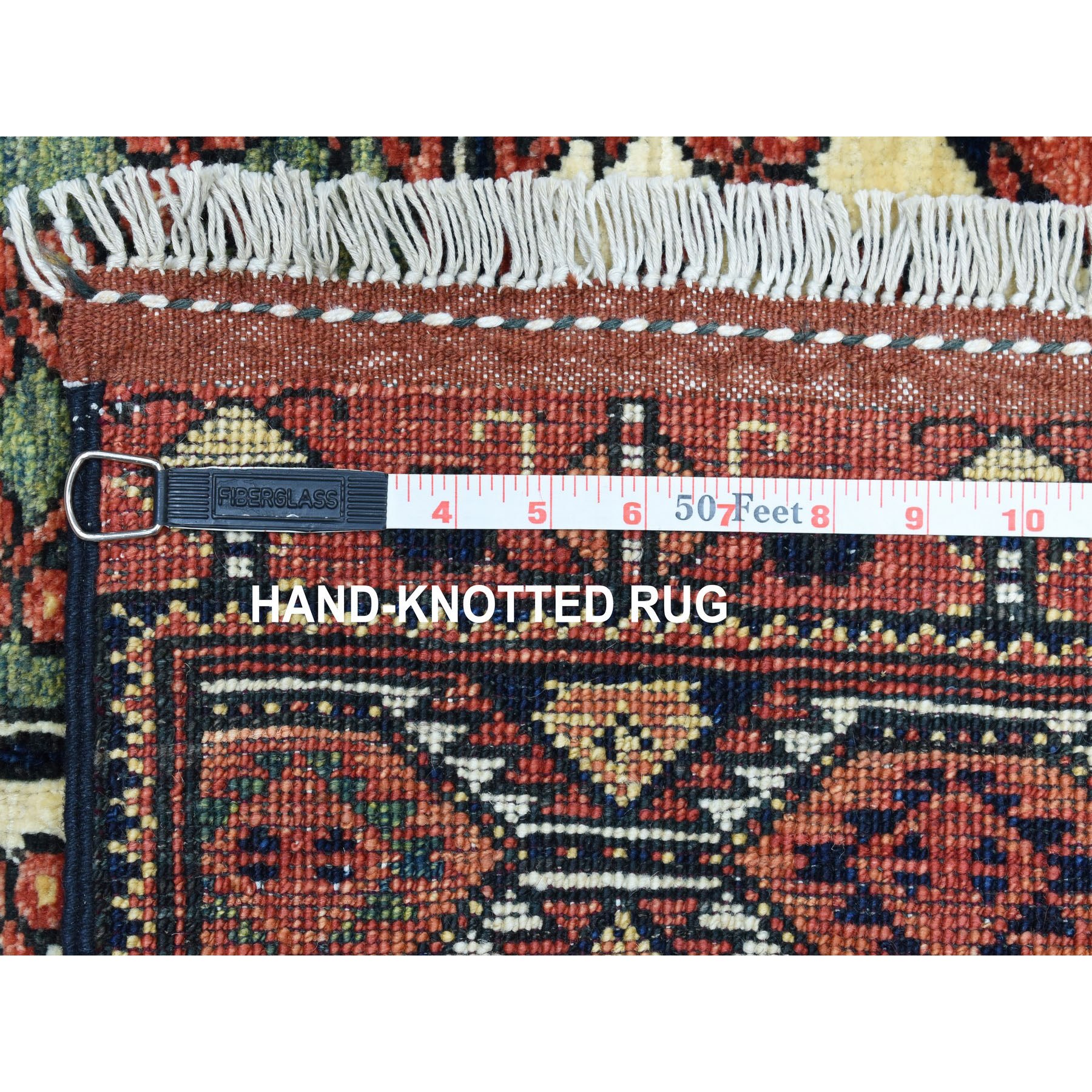 2-8 x4- Red Afghan Ersari Elephant Feet Design Pure Wool Hand Knotted Oriental Rug 