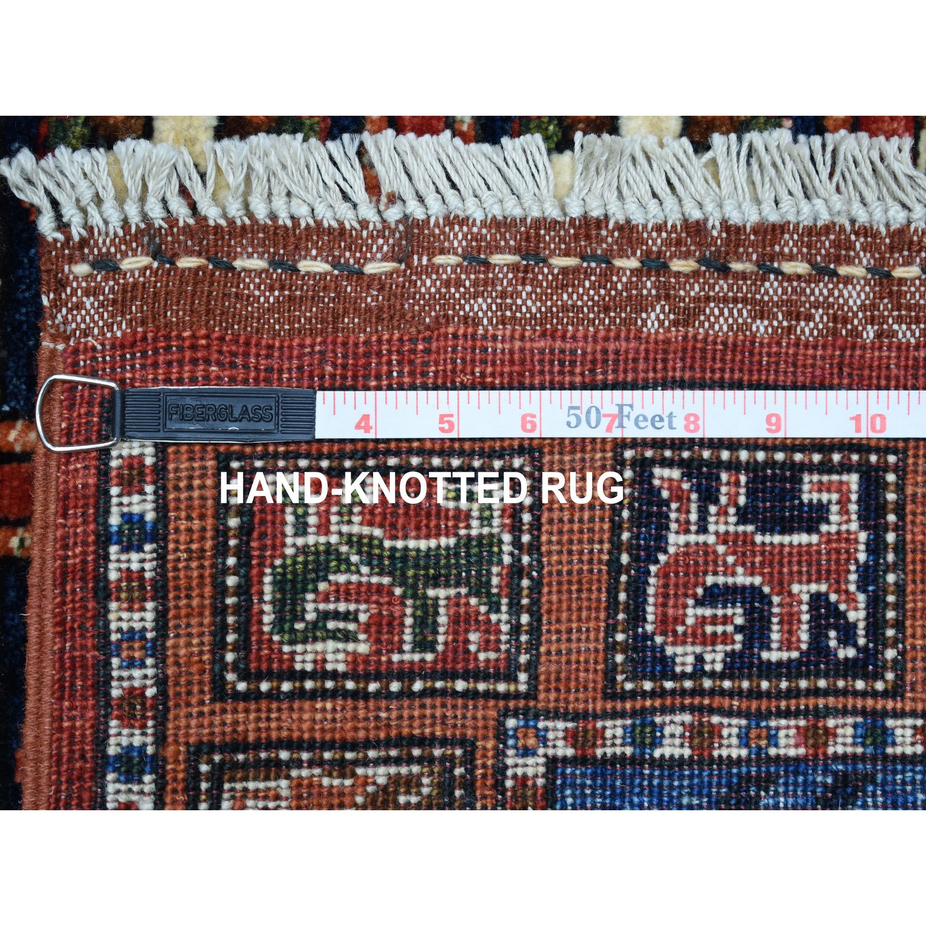 3-4 x4-8  Blue Afghan Ersari Pazyryk Design Pure Wool Hand Knotted Oriental Rug 