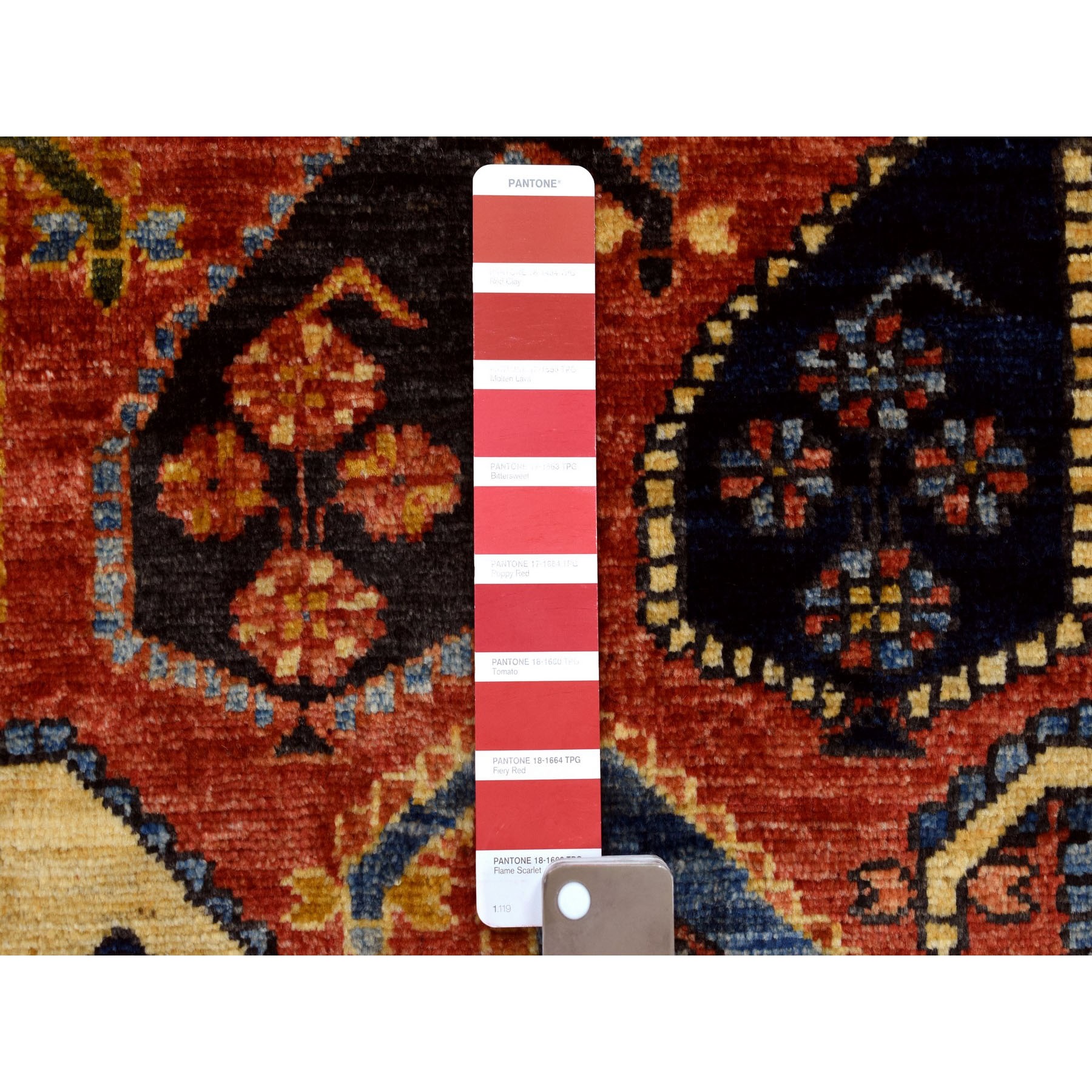 4-1 x6-1  Red Afghan Turkoman Ersari Paisley Design Hand Knotted Pure Wool Oriental Rug 
