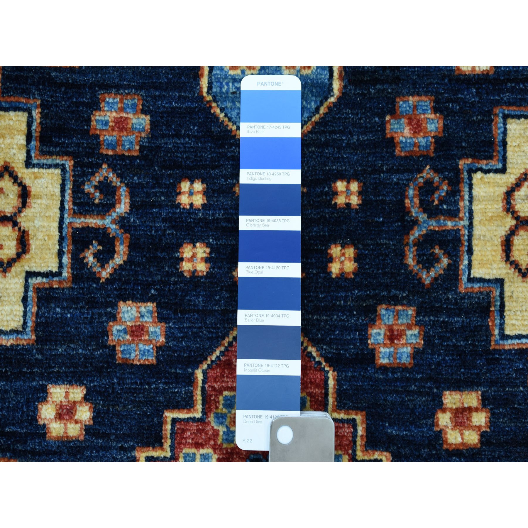 9-x11-9  Blue Afghan Turkoman Ersari All Over Design Pure Wool Hand Knotted Oriental Rug 