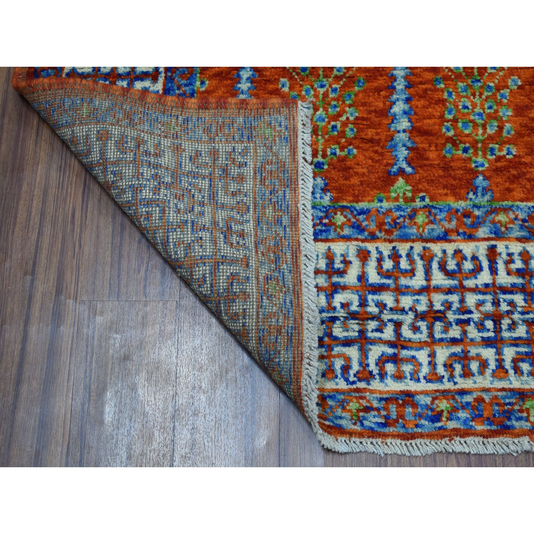 5-9 x7-7  Natural Dyes Mamluk Desing Colorful Afghan Baluch Pure Wool Hand Knotted Oriental Rug 