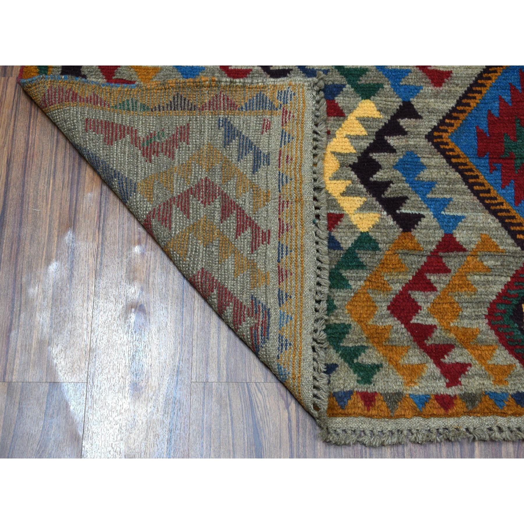 5-8 x7-6  Gray Tribal Design Colorful Afghan Baluch 100% Wool Hand Knotted Oriental Rug 