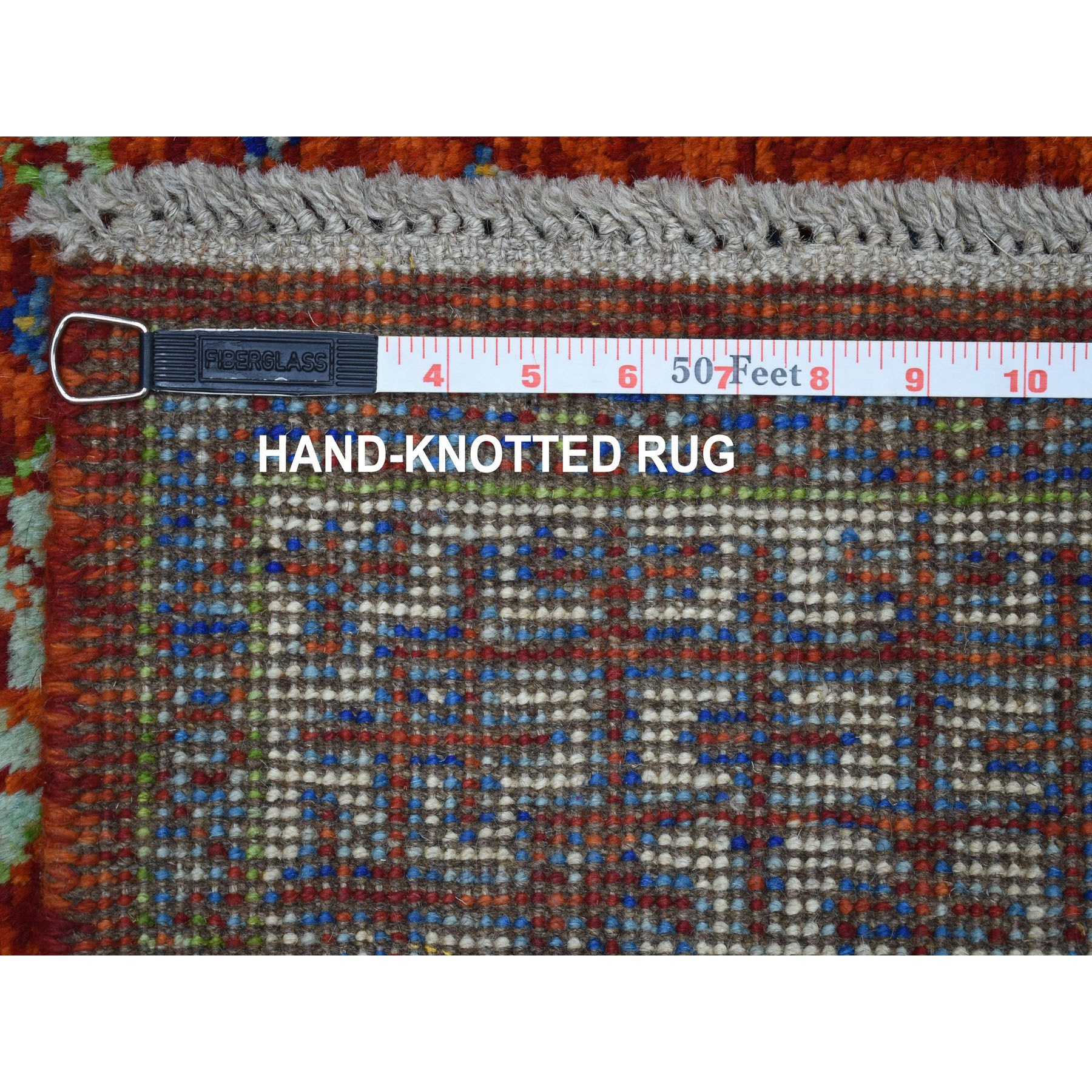 3-6 x4-9  Orange Mamluk Design Colorful Afghan Baluch Hand Knotted 100% Wool Oriental Rug 